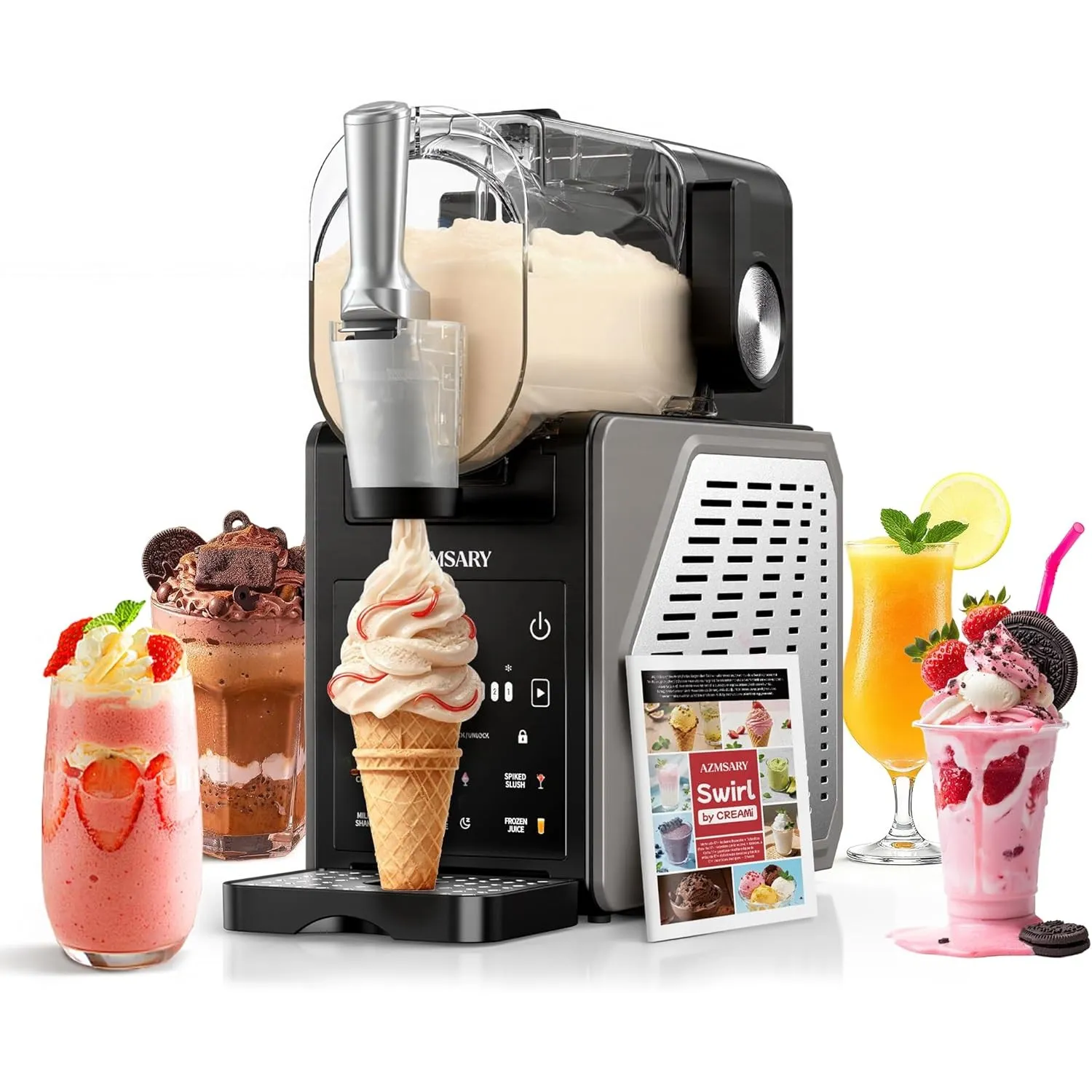 2,5 L Slush Maschine & Softeismaschine für Zuhause, 6 Programme
