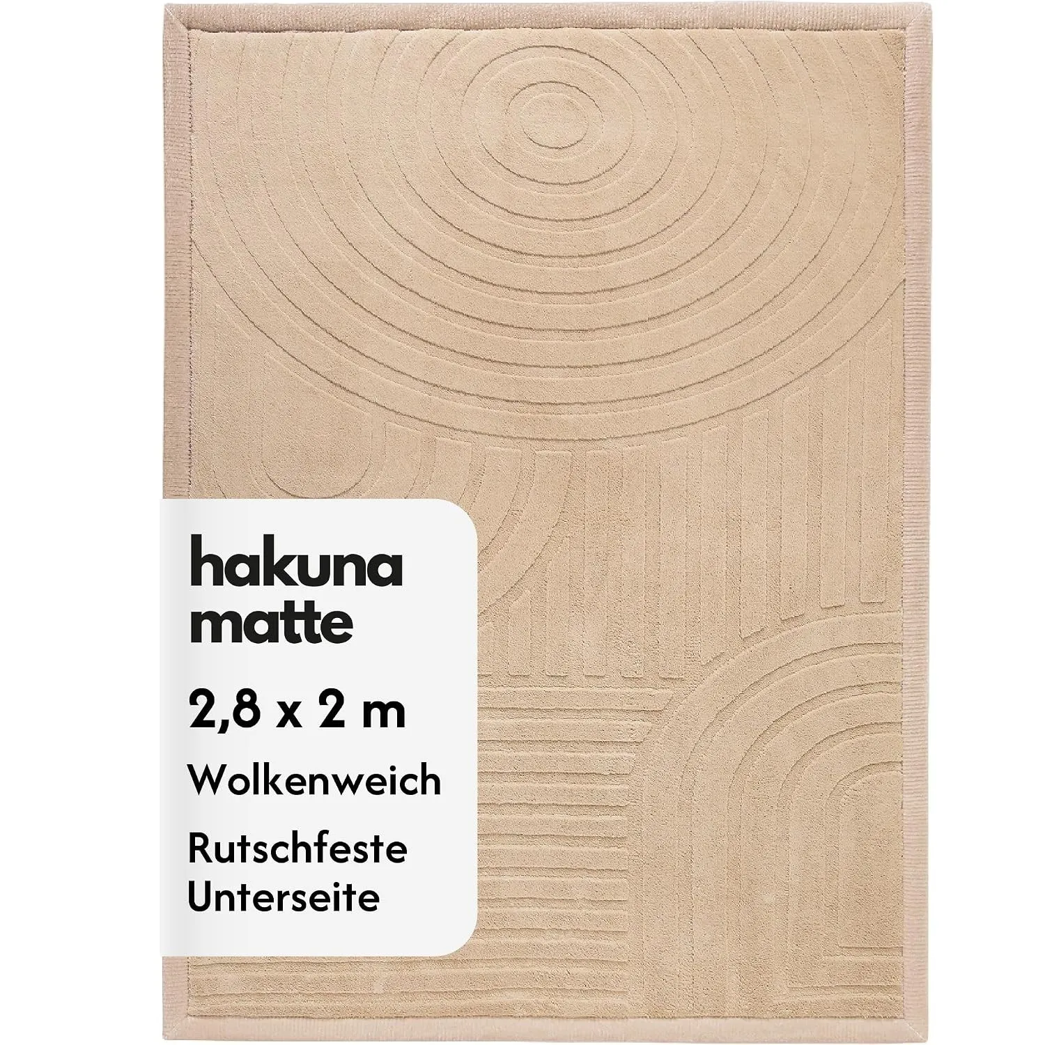 Wolkenweiche Spielmatte Baby 280x200x2,5cm, bögen, Tatami Matte