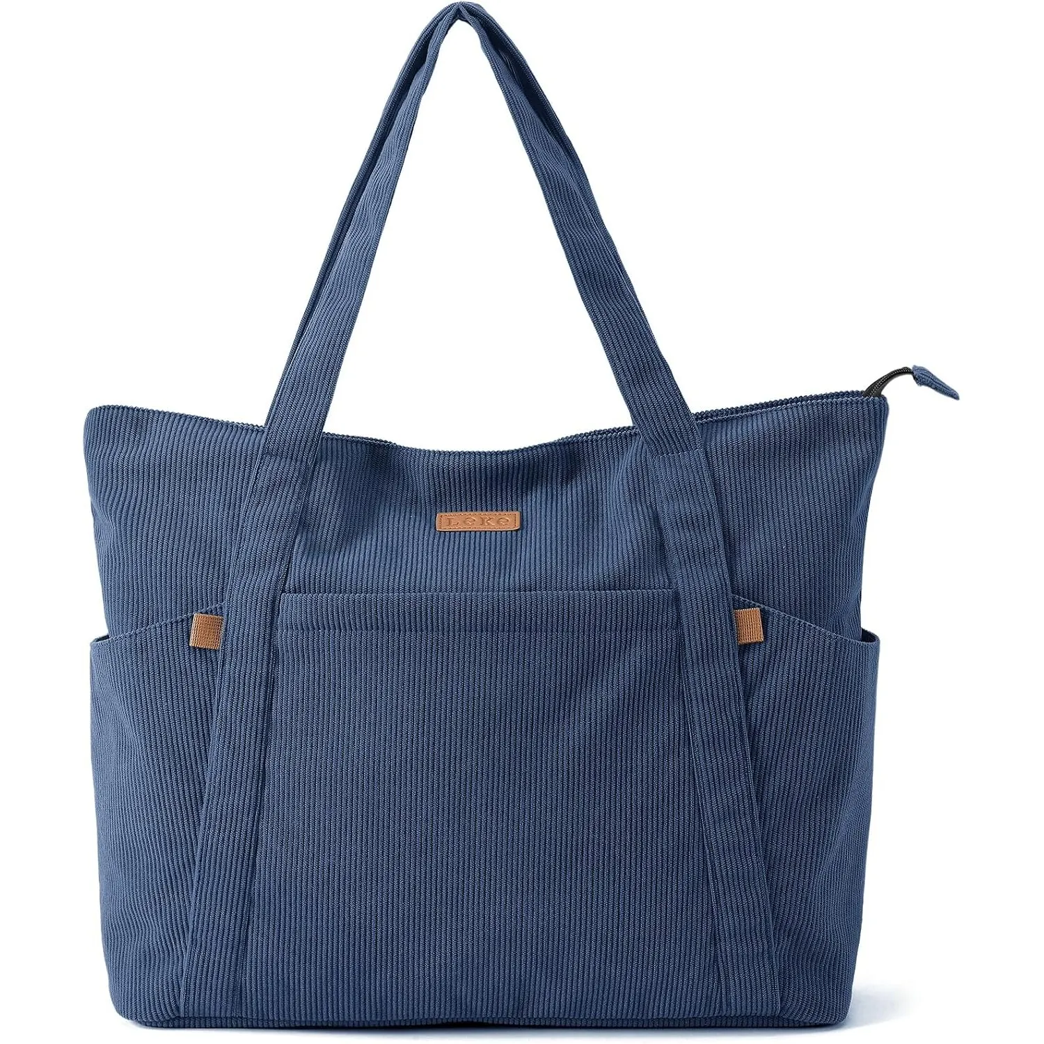 Cord Tasche Damen, Groß Tote Bag Strandtasche mit Reißverschluss