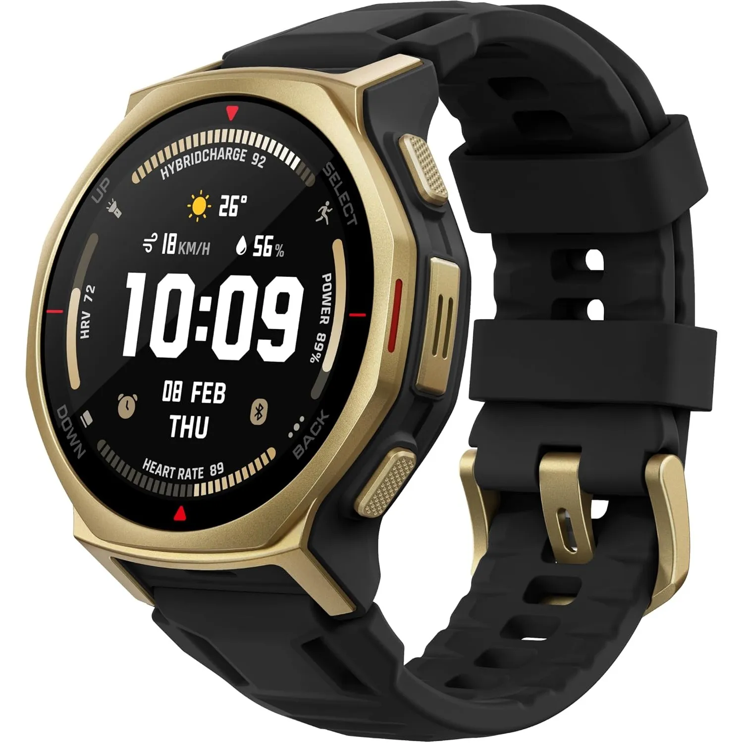 Amazfit T-Rex 3 Pro Outdoor Smartwatch 44 mm Saphir-AMOLED, Taschenlampe, Titanlünette, Dual-Band GPS, Offline-Karten, …