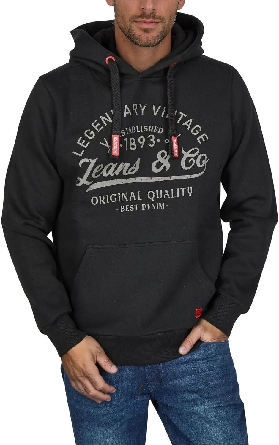riverso Hoodie Herren Regular Fit RIVArmin Kapuzenpullover Pullover Print Beige Grün Grau Blau Navy Schwarz S M L XL XX…