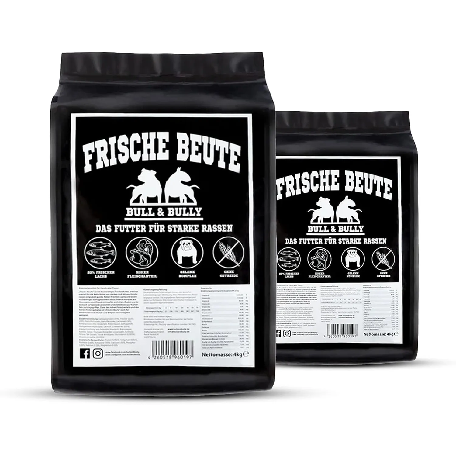 Hundefutter Trocken Frische Beute – Trockenfutter für Hunde 2x10Kg