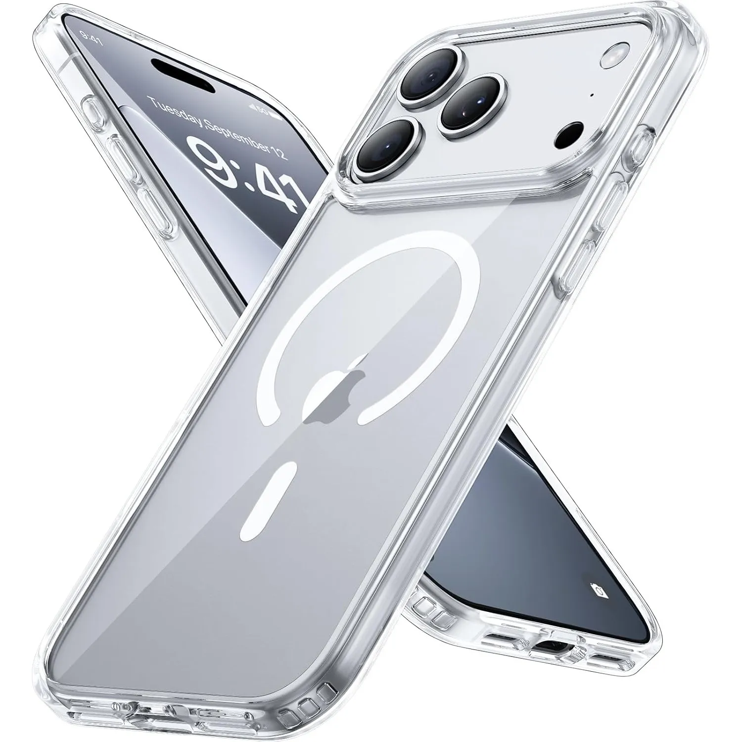 Miracase für iPhone 17 Pro Hülle mit Magsafe TOP MIL, Kristal