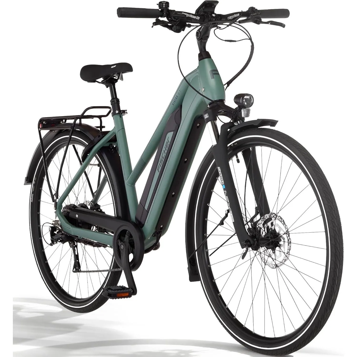 Fischer E-Bike Trekking VIATOR 2.1 Active, Elektrofahrrad für Damen und Herren, RH 45, 459Wh, Heckmotor 50Nm, 48V