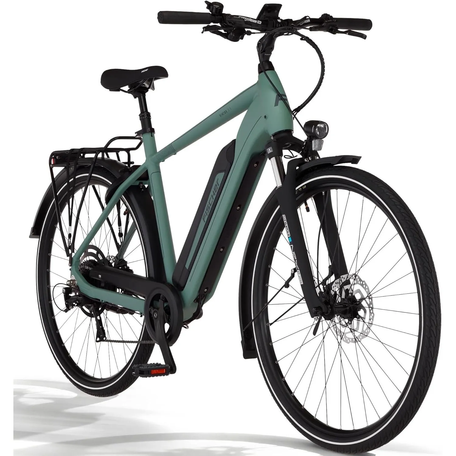 Fischer E-Bike Trekking VIATOR 2.1 Active, Elektrofahrrad für Damen und Herren, RH 55, 459Wh, Heckmotor 50Nm, 48V