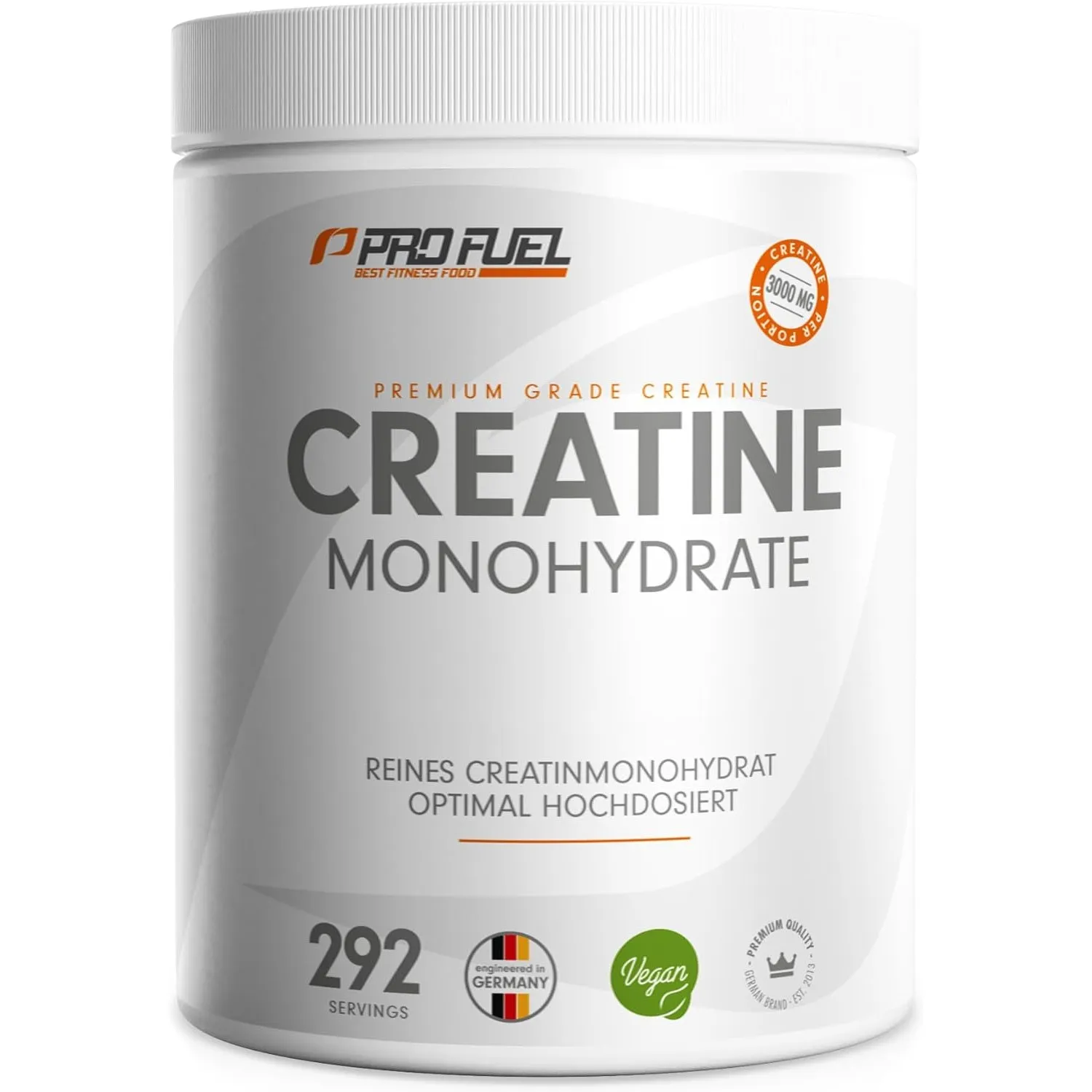 Creatin Monohydrat Pulver 1kg / 1000g reines Kreatin Monohydrat in mikronisierter Qualität - Creatine-Monohydrate mit 3…