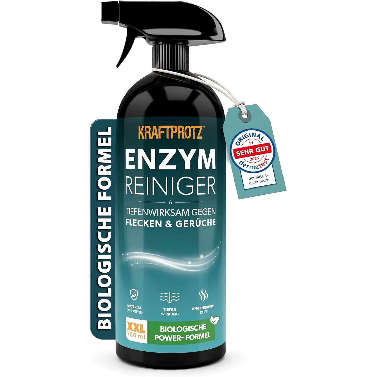 Enzymreiniger Spray 750 ml - Geruchsentferner & Fleckenentferner Universal