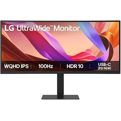 LG UltraWide 34U650A-B.AEU (34 Zoll) 21:9 Curved UWQHD IPS Monitor, HDR10, 2X HDMI 2.0, Schwarz
