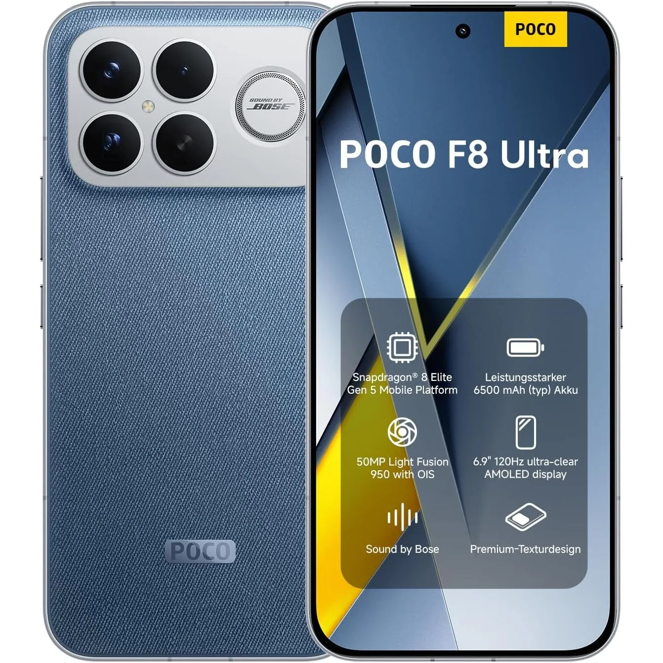 XIAOMI Poco F8 Ultra, Smartphone 12+256 GB, Handy mit Android, 6.9" 120Hz AMOLED Display, 50MP Light Fusion 950 mit OIS…