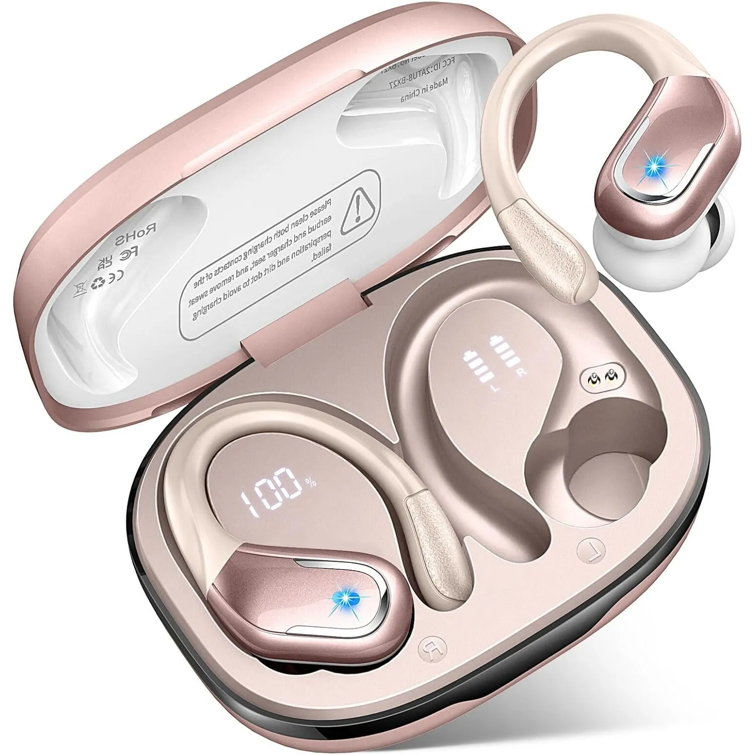 Rulefiss Kopfhörer Kabellos Bluetooth 5.4, 75Std Stereo Sport Headphones