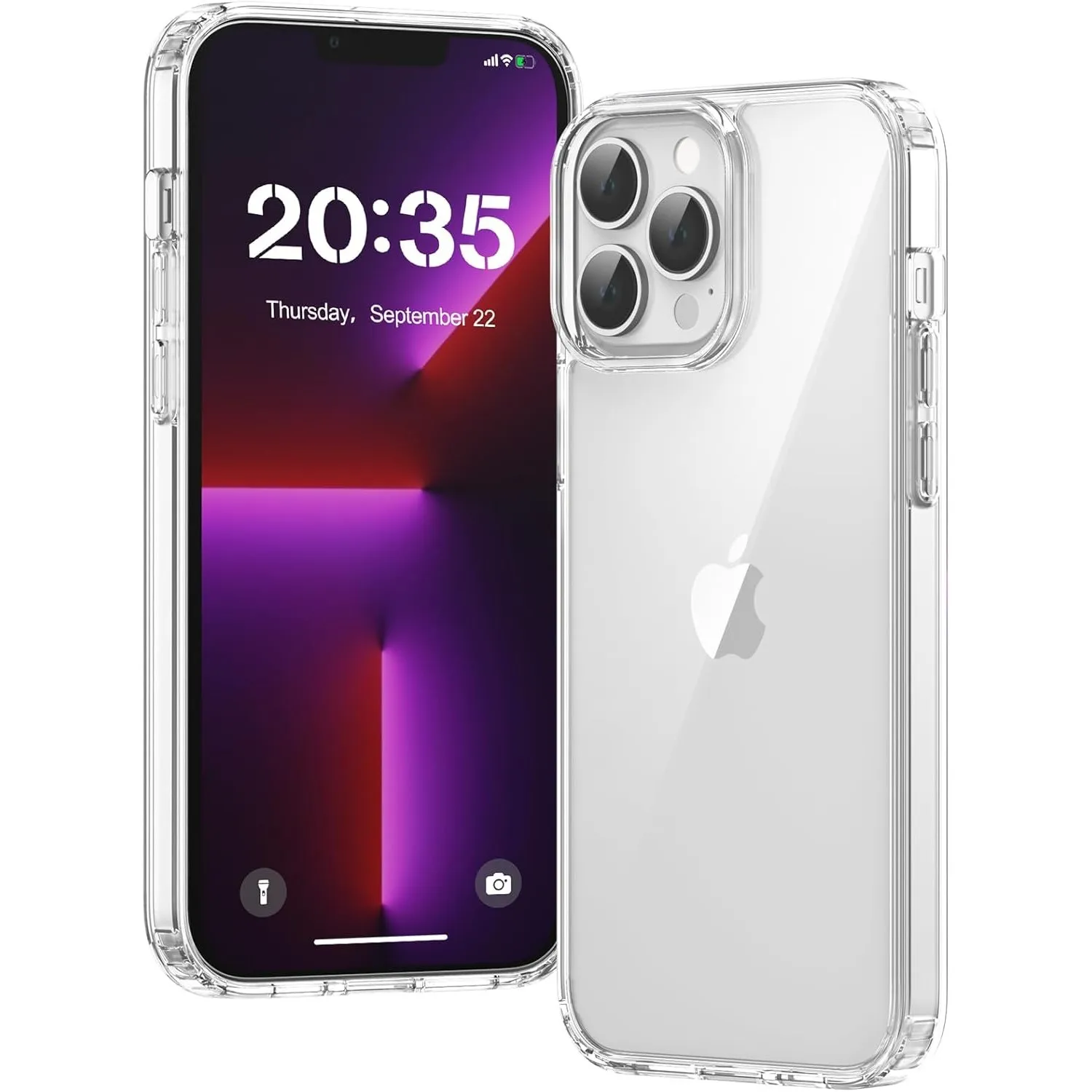 Hülle für iPhone 13 Pro Hülle, Anti-Vergilbung Transparent Handyhülle Stoßfest Schutzhülle, Premium Kratzfeste Case für…