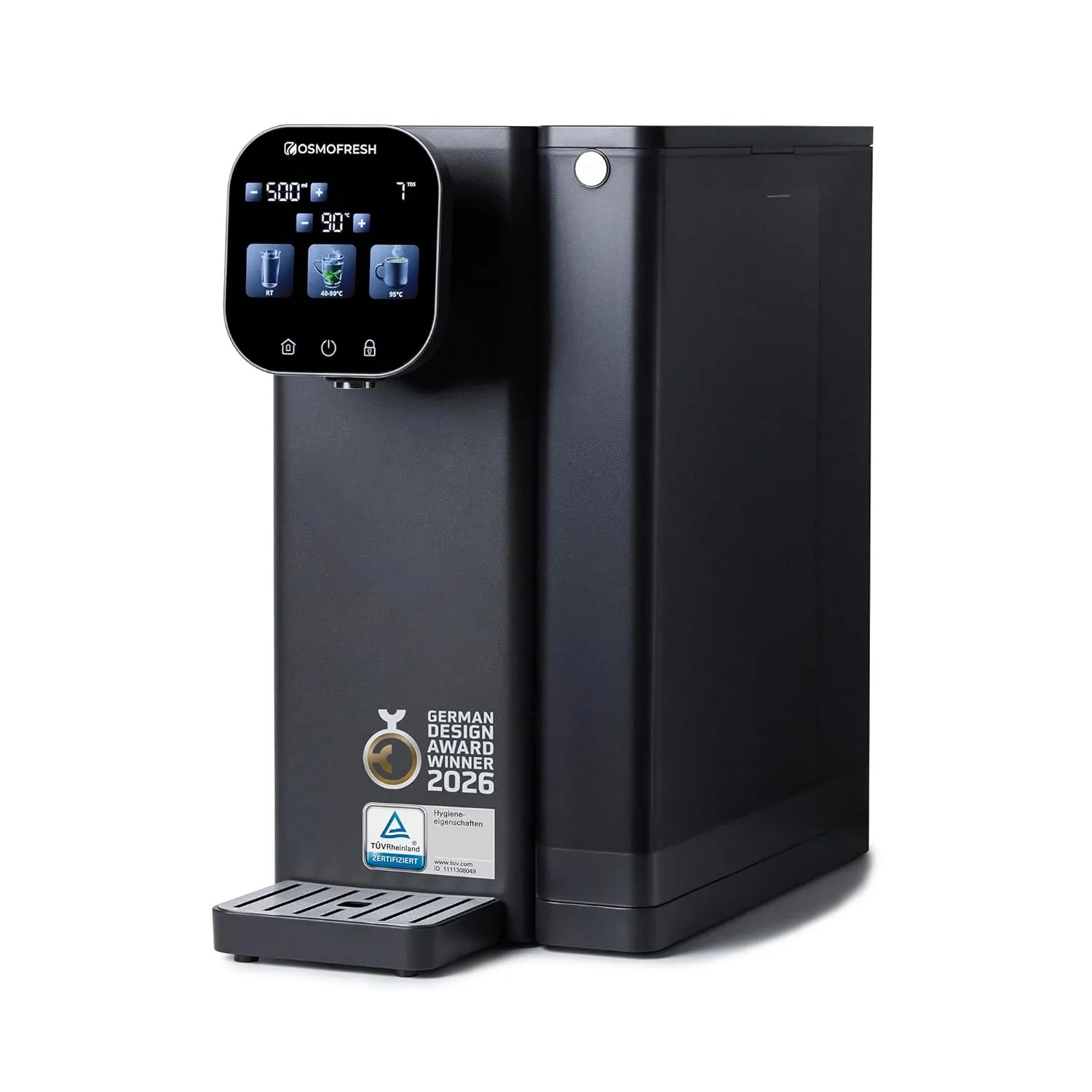 OsmoFresh Fusion Air Auftisch Osmoseanlage | Keine Installation | Heißwasserspender | Filterung & Mineralien | 3-Fach U…