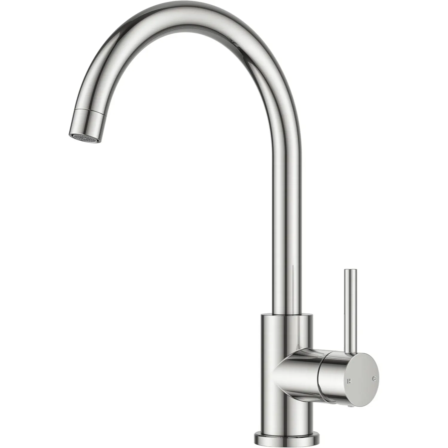 FORIOUS Wasserhahn Küche, Mischbatterie Armatur, Edelstahl, 360° Schwenkbar, Einhebel-Warm- und Küchenarmatur, Edelstah…