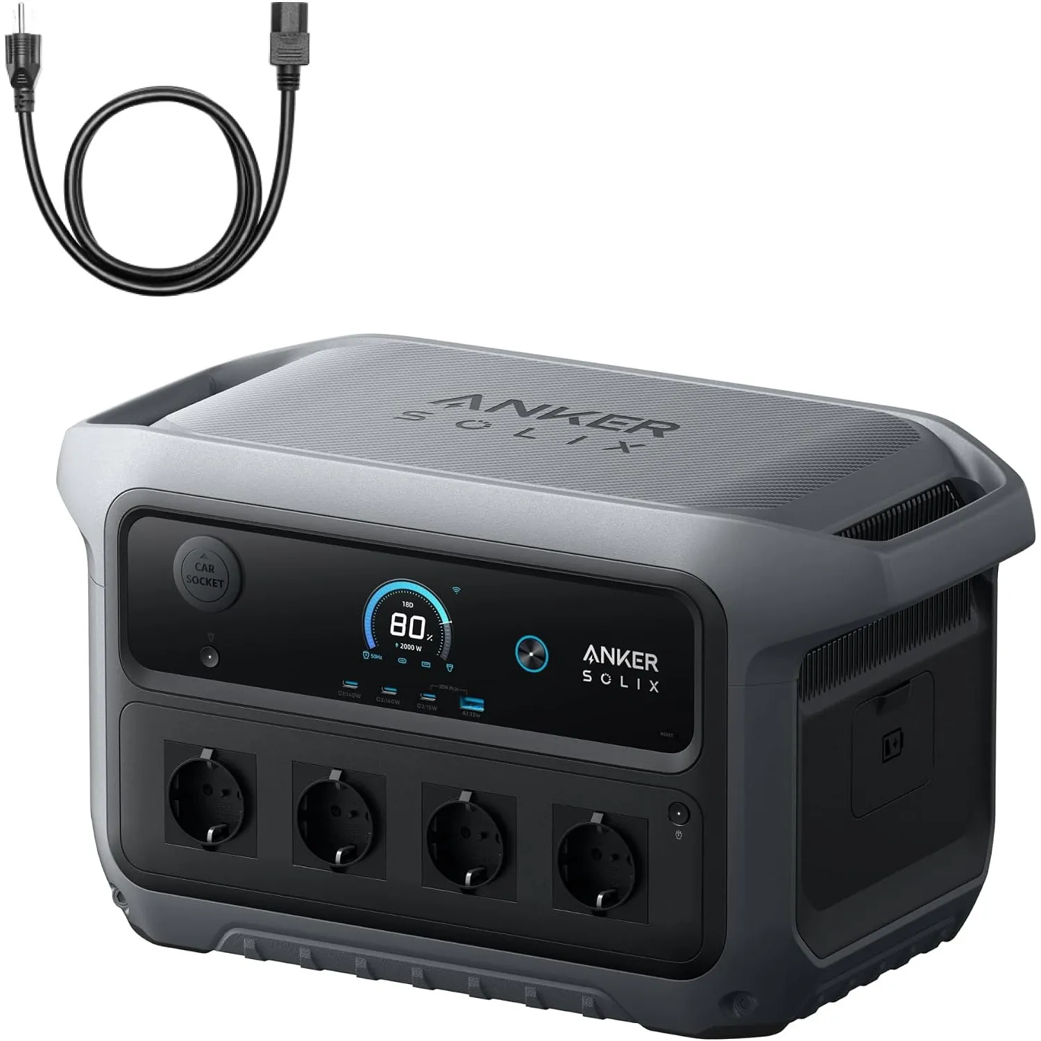 Anker SOLIX C2000 Gen 2 Tragbare Powerstation, 2400W, 2048Wh LiFePO4-Akku