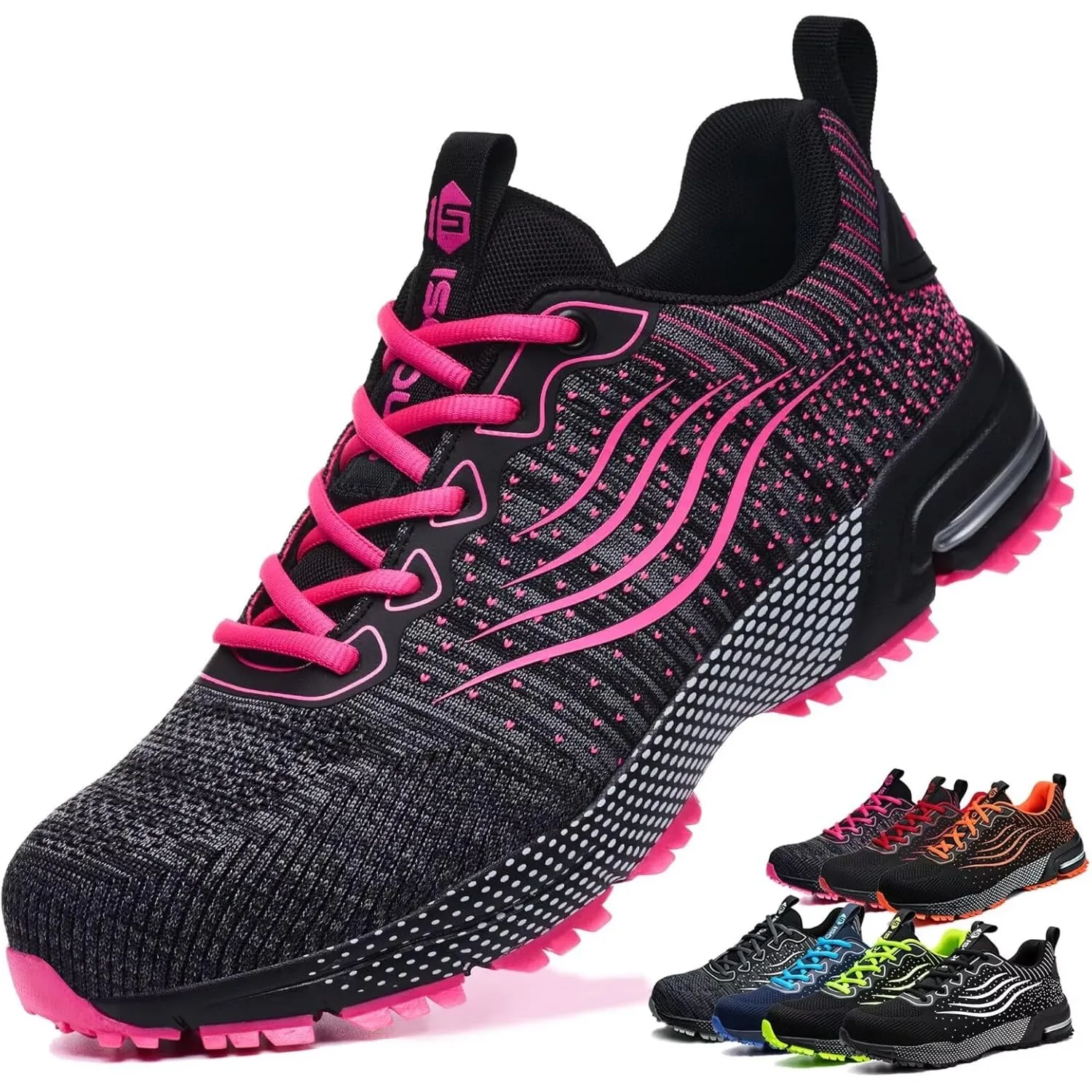 ISOOUS Sicherheitsschuhe Herren Damen Arbeitsschuhe Leicht Atmungsaktiv rutschfest Stahlkappe Schutzschuhe