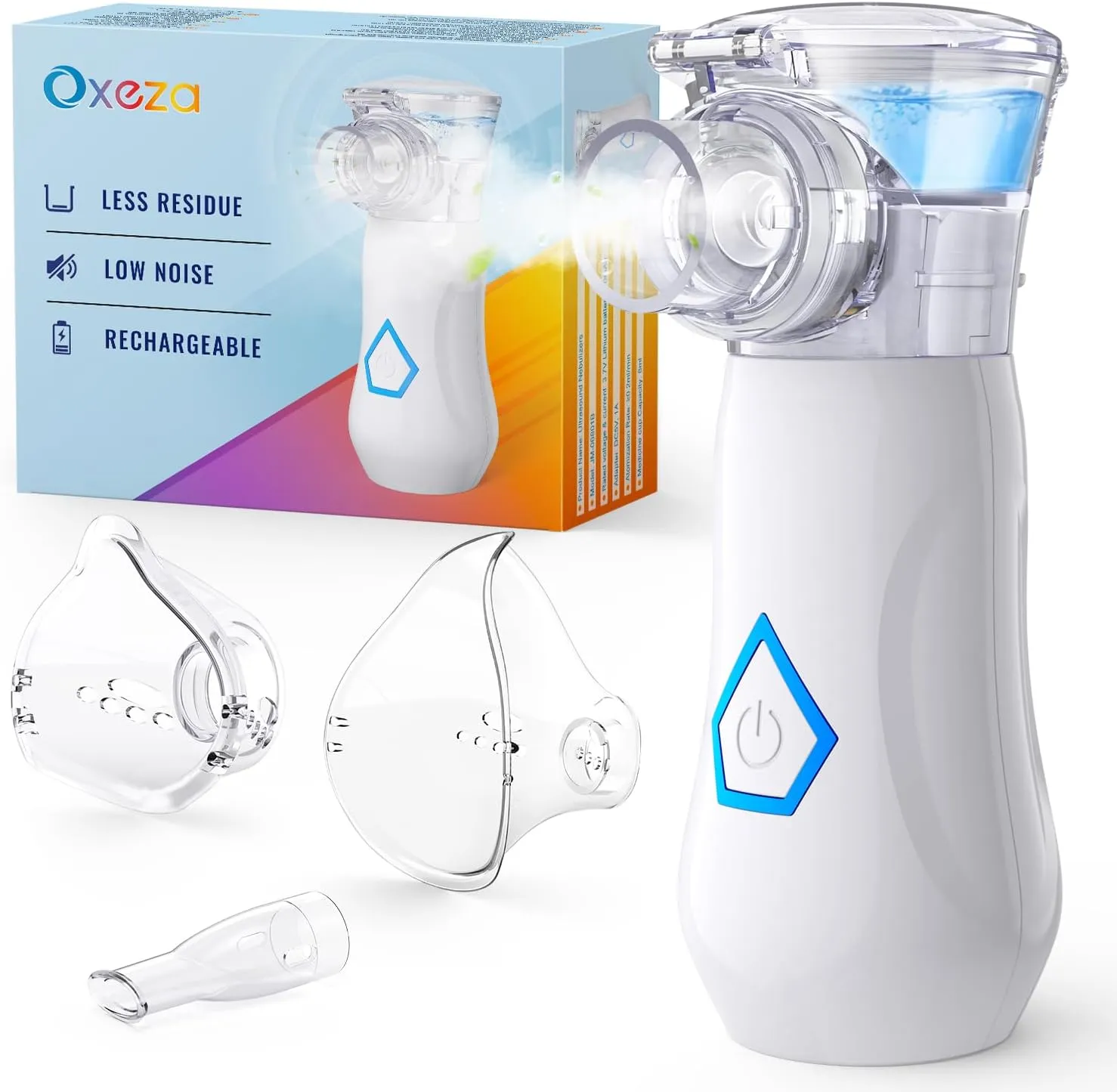Tragbarer Inhalationsgerät, Leiser Inhaliergeräte für Erwachsene, über USB-C Aufladbarer Inhalator für alle Altersgrupp…