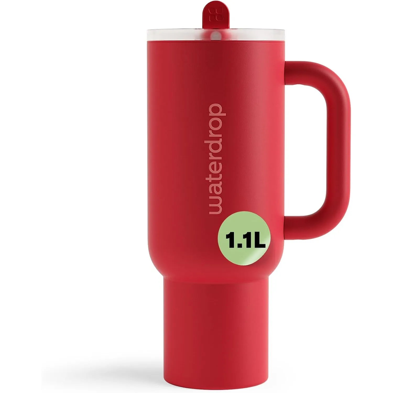 waterdrop® Thermobecher mit Strohhalm 1,1L – Auslaufsichere, robuste Trinkflasche mit aufklappbarem Trinkhalm, Hält 12h…