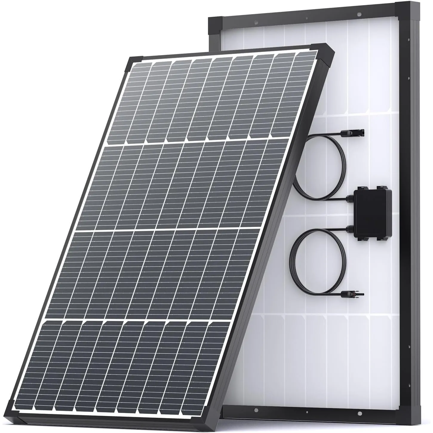 N-Type 16BB 55W Solarpanel, 25% Wirkungsgrad,3.2mm Glas,Ideal für 12V Batterie,Wohnmobil, Gartenhäuse, Boot (Halterung …