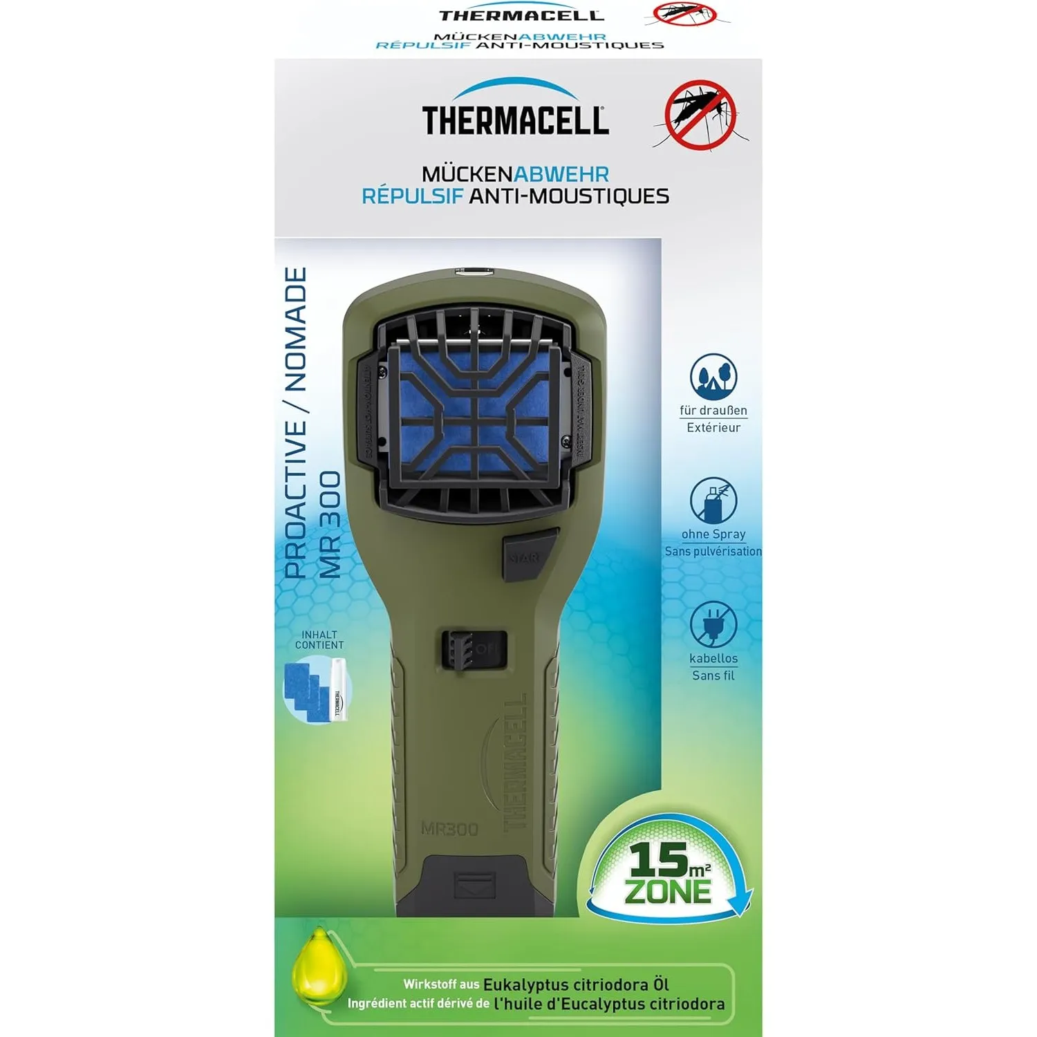 Thermacell Mückenabwehr Proactive Handgerät innovatives Mückenschutz Handgerät, optimal für Outdoor Aktivitäten wie Cam…