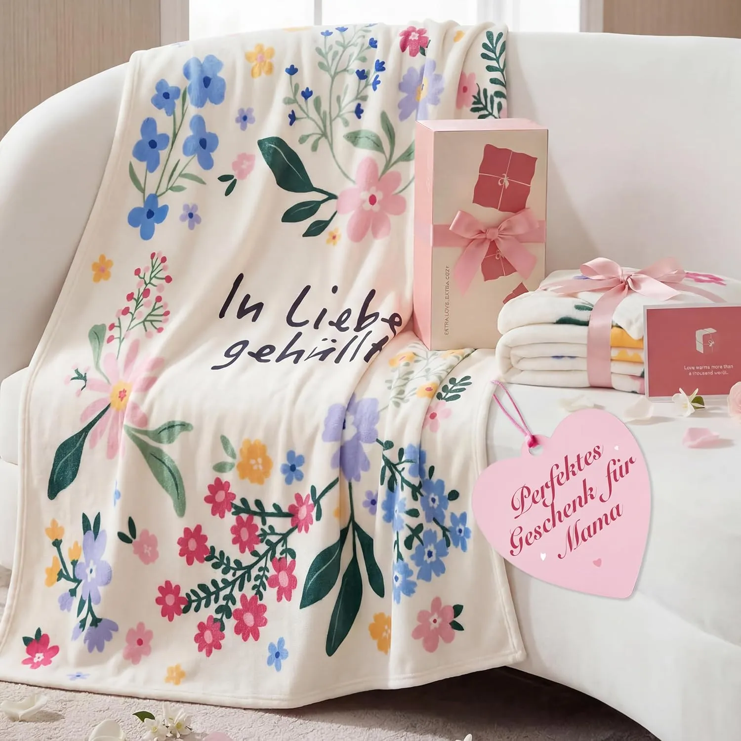BEDSURE Geschenke für Freundin Kuscheldecke - Deko Decke für Freund, Papa, Oma, Mama & Frauen - Weiche Flauschige Fleec…