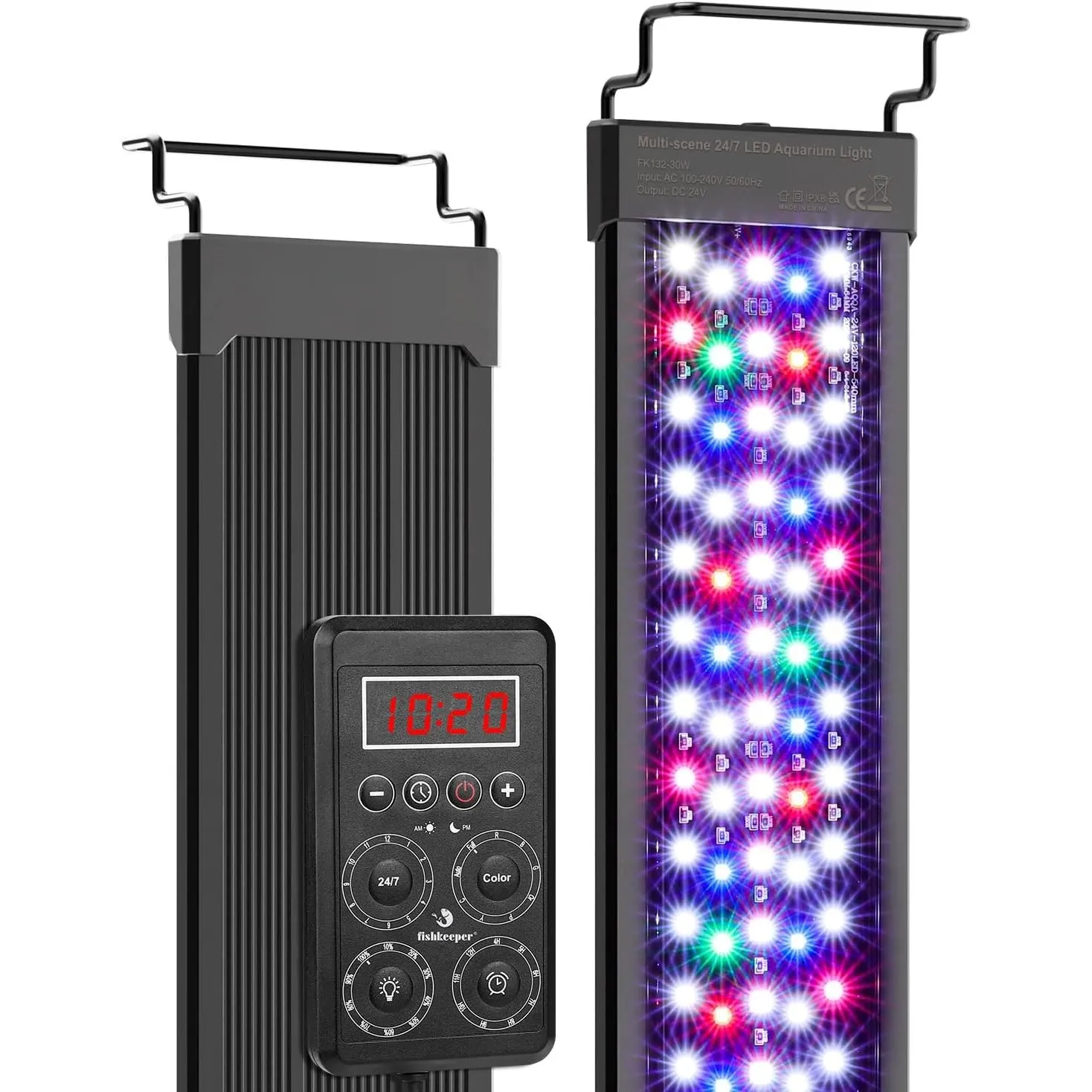 fishkeeper IP68 Intelligente Aquarium Lampe, 24/7 Aquarium Beleuchtung LED | Vollspektrum Aquarium licht mit Ein-Knopf-…