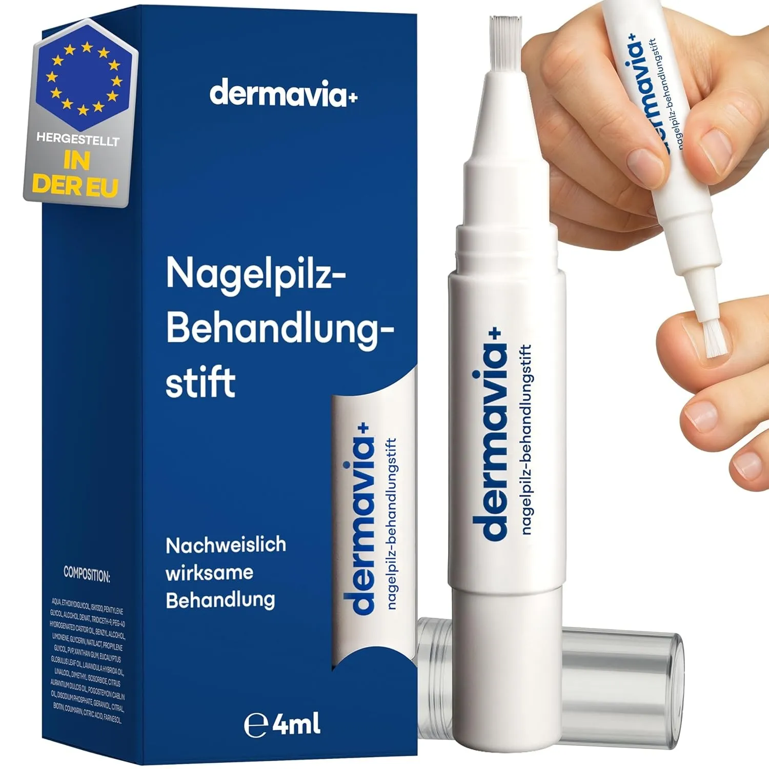 Nagelpilzbehandlung – Behandelt Fußpilz, Ringelflechte und Juckreiz – 4 ml Drehstift – Geeignet für Diabetiker – Klinis…
