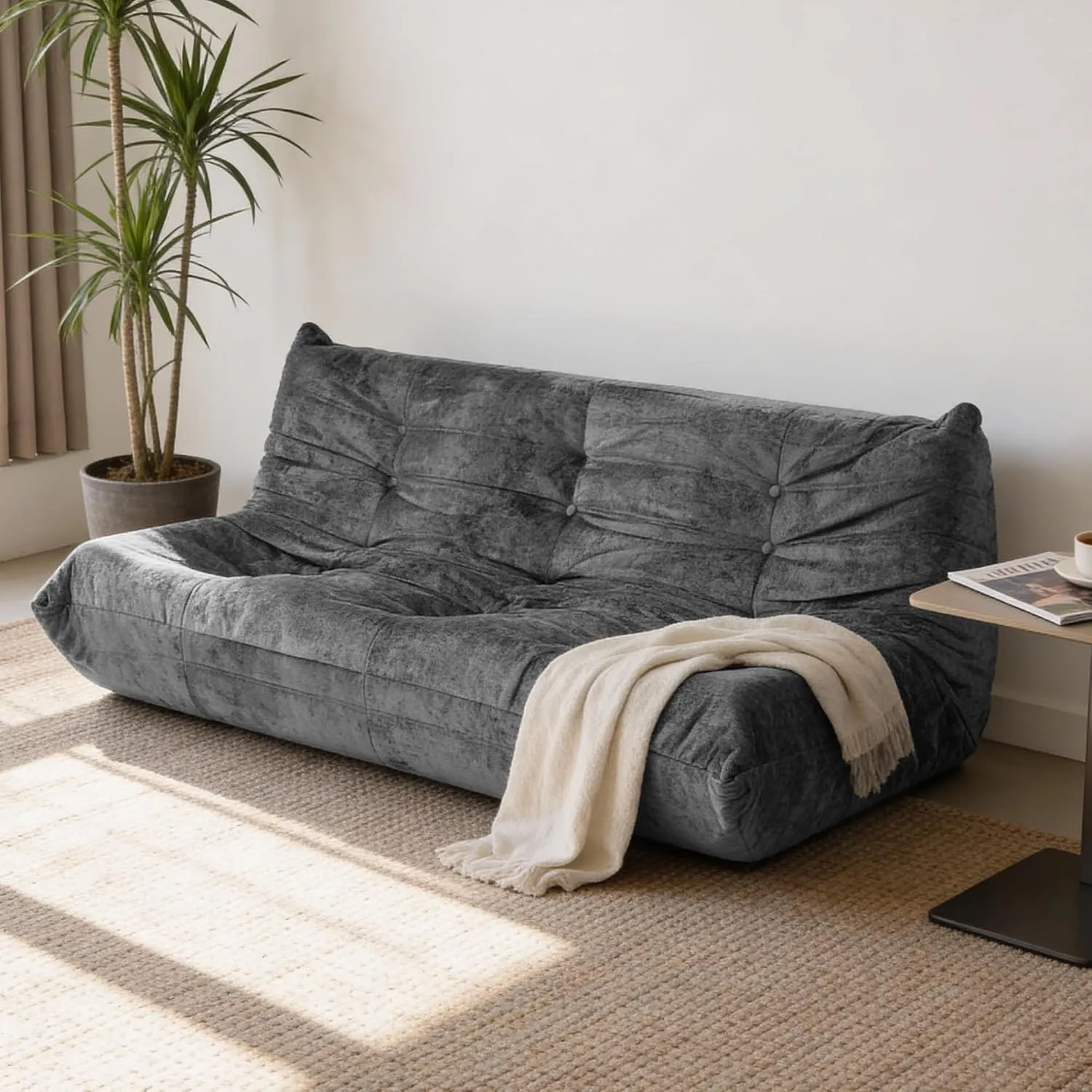 Upvilla Boneless Couch – bequemes Bodensofa mit Ergonomischem Design, Ohne Montage Schaumstoff-Sofa & Lesesofa, Sitzsac…