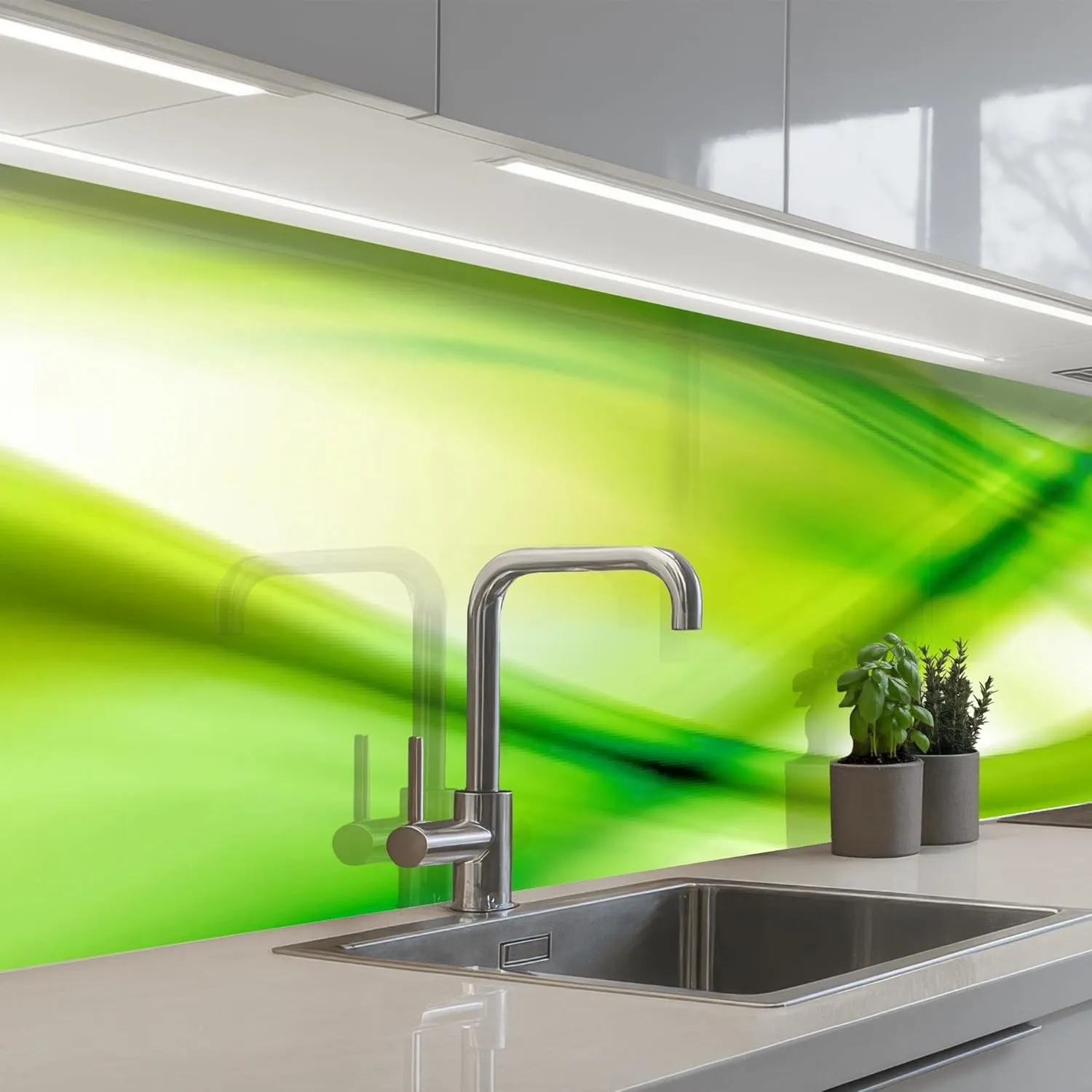 KitchenYeah© Rückwand Küche 60x500 cm Rückwandschutz Selbstklebend Spritzschutz Küchenrückwand Küchenfront Küchen Selbs…