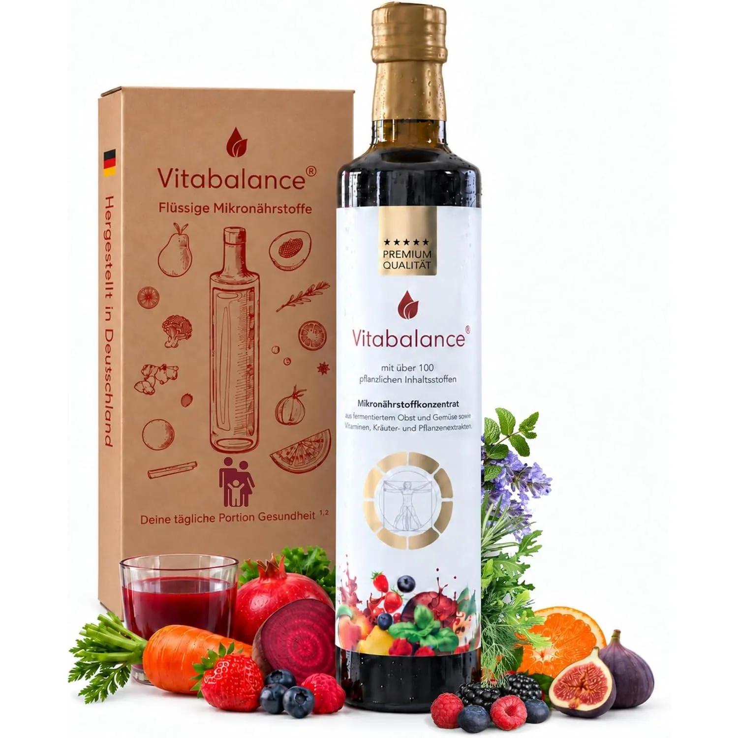 Vitabalance® Mikronährstoffkonzentrat 500 ml – Mit 128 Inhaltsstoffen