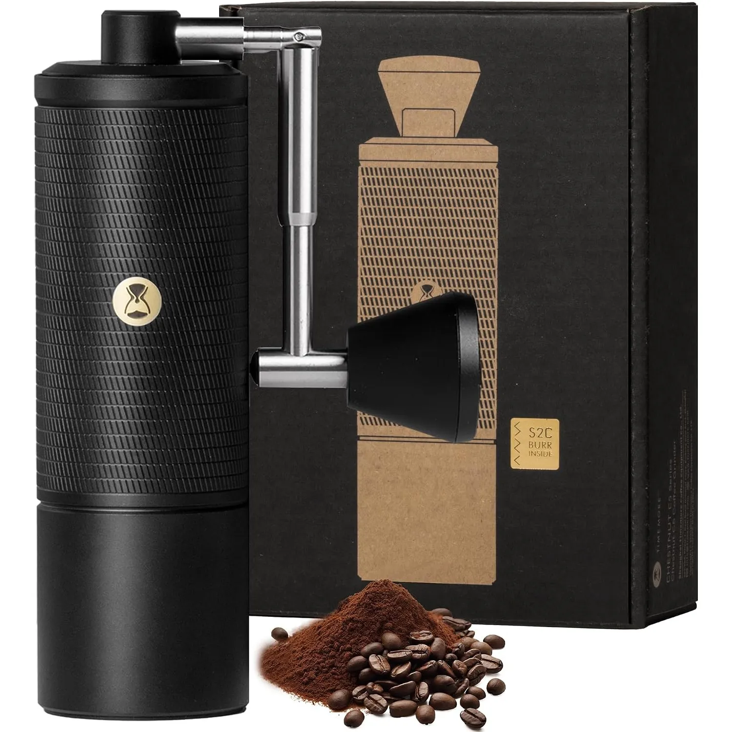 Timemore C5 PRO Handkaffeemühle - 42mm Edelstahl-Mahlwerk, 48 verstellbare Stufen, Handkaffeemühle mit Klappgriff, Voll…