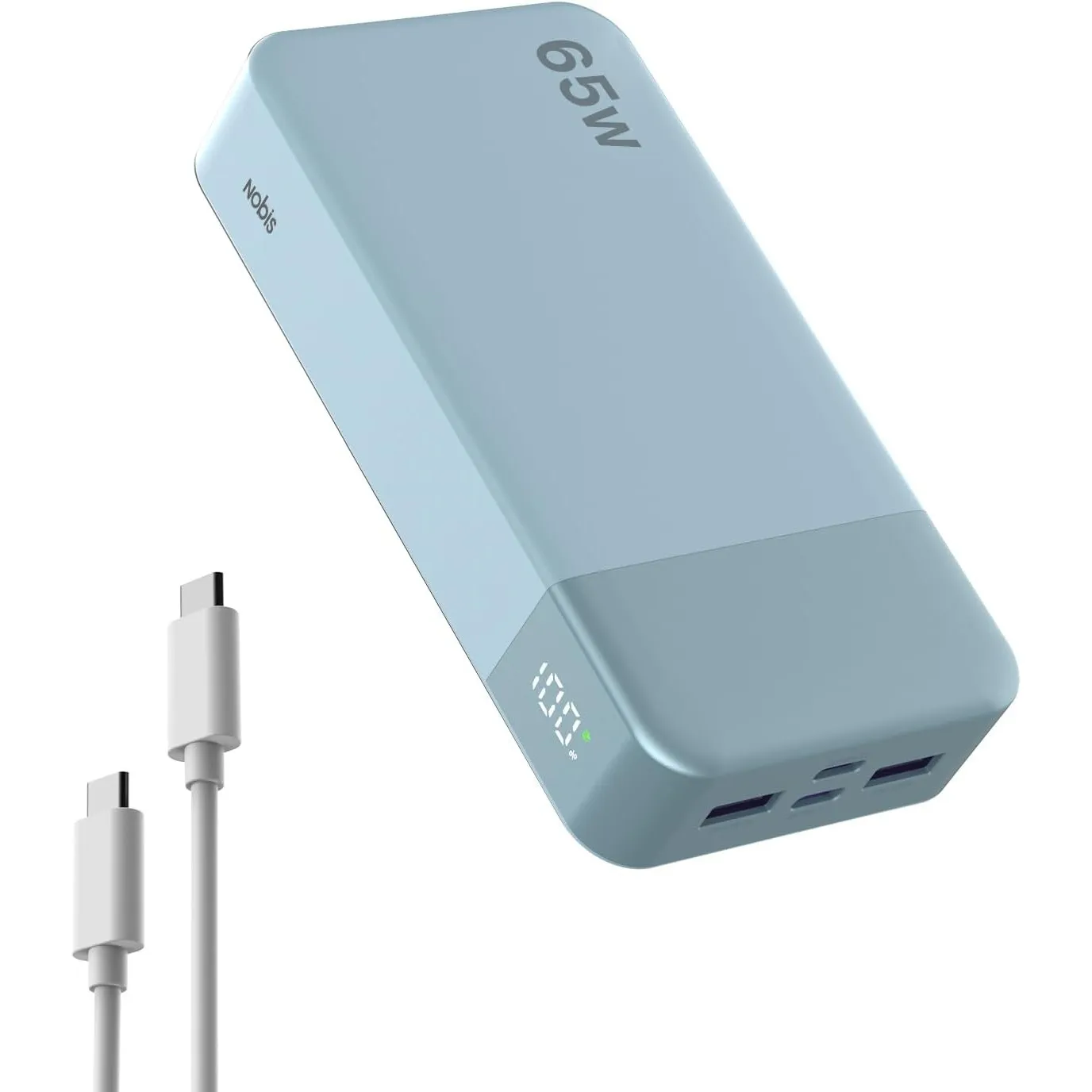 NOBIS Powerbank 20000mAh, 65W Schnellladung Power Bank