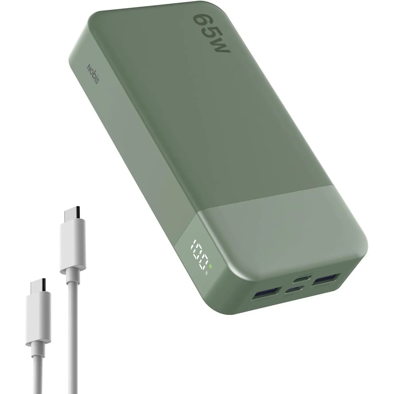 NOBIS Powerbank 20000mAh, 65W Schnellladung Power Bank