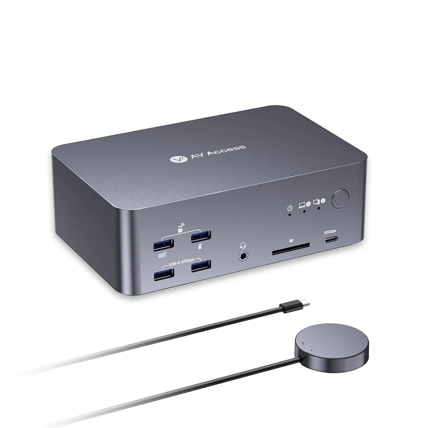 AV Access 8K KVM Switch 3 Monitors 2 Computers, Laptop + Desktop KVM Docking Station, 100W PD, GbE, 2xUSB 3.2 10Gbps US…