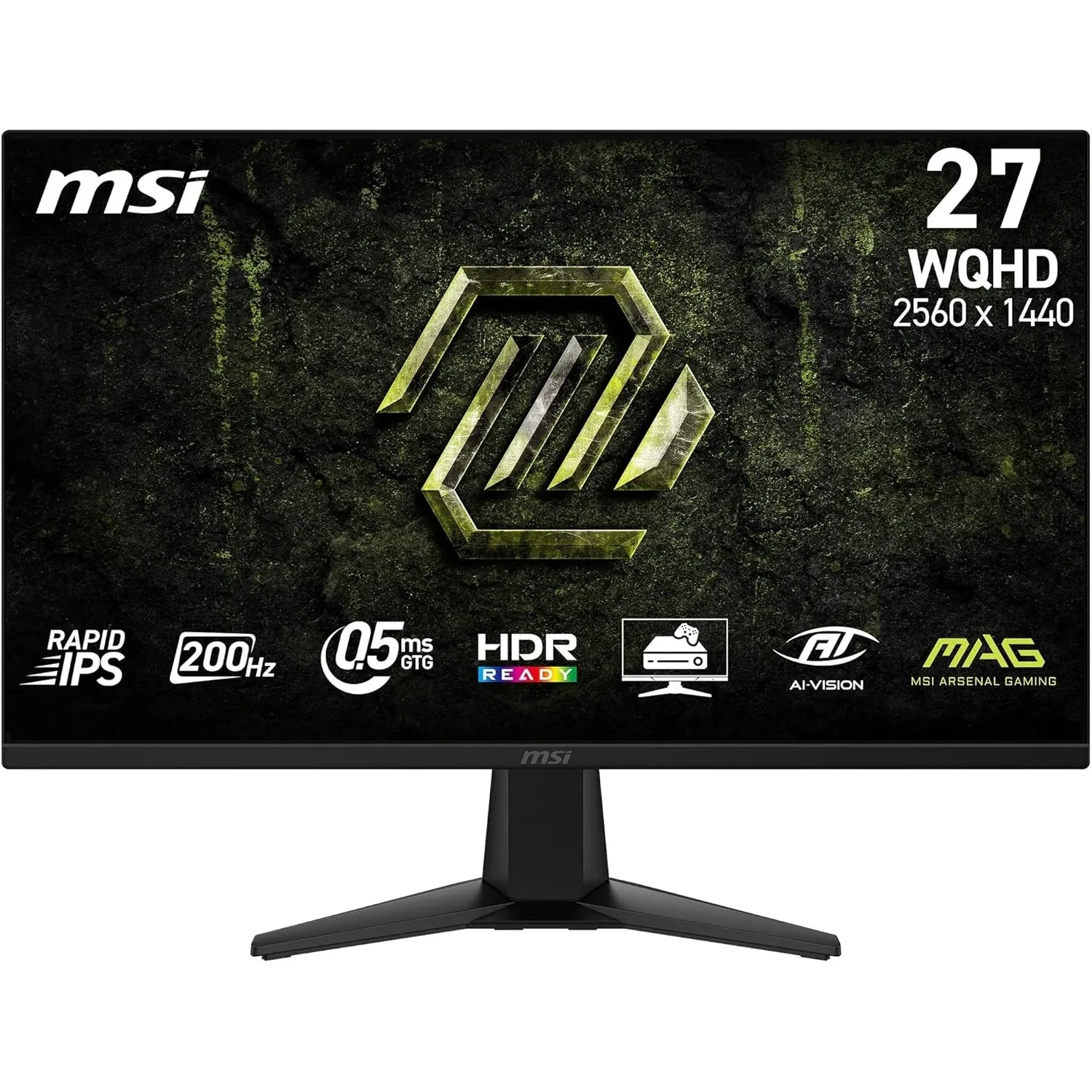 MSI MAG 275QFA E20 – 27″ WQHD Rapid IPS, 200 Hz, 0,5 ms. Mit HDR, G-SYNC-Kompatibilität, AMD FreeSync Premium, AI Visio…