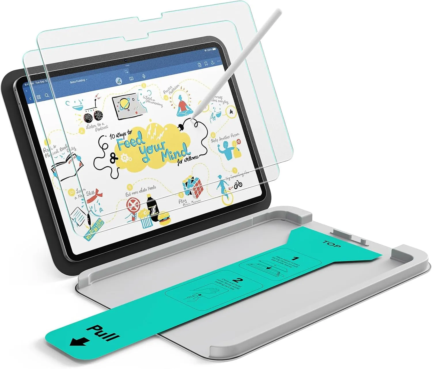 ESR 2 Stück Paper-Feel Schutzfolie für iPad Pro 11 Zoll M5/M4 (2025/2024), Schreiben und Zeichnen wie auf Papier, 9H Pa…