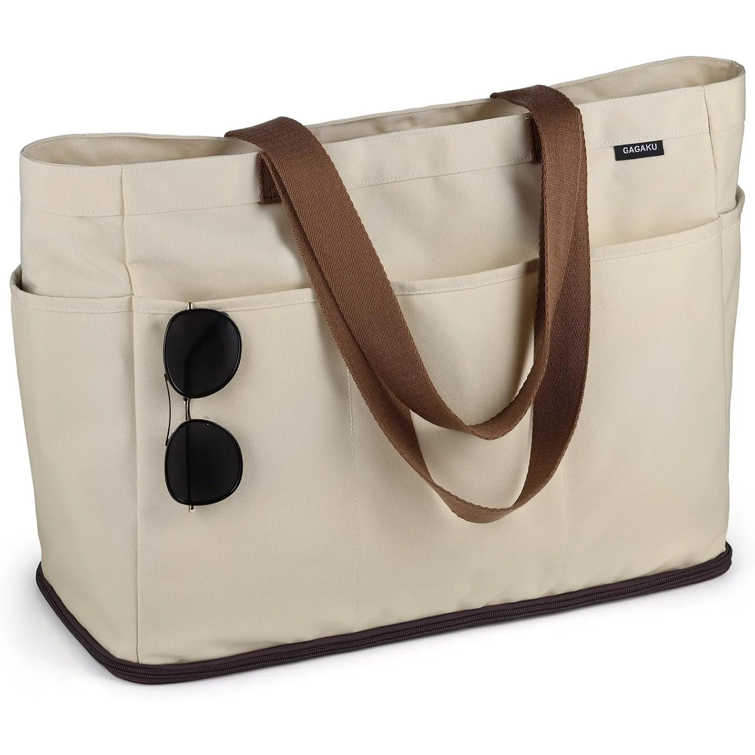 GAGAKU Strandtasche XXL/XL mit Kühlfach, Wasserfest Beach Bag mit Reißverschluss – Faltbar Groß Badetasche für Familie,…