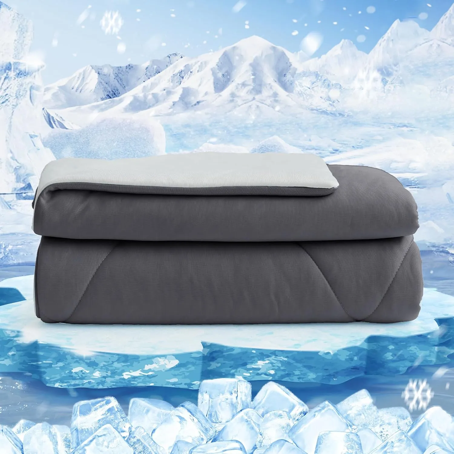 HOMFINE Cooling Blanket Double-Sided Cooling Blanket - Lightweight Cooling Blanket for People Q-Max > 0.4 Summer Blanke…