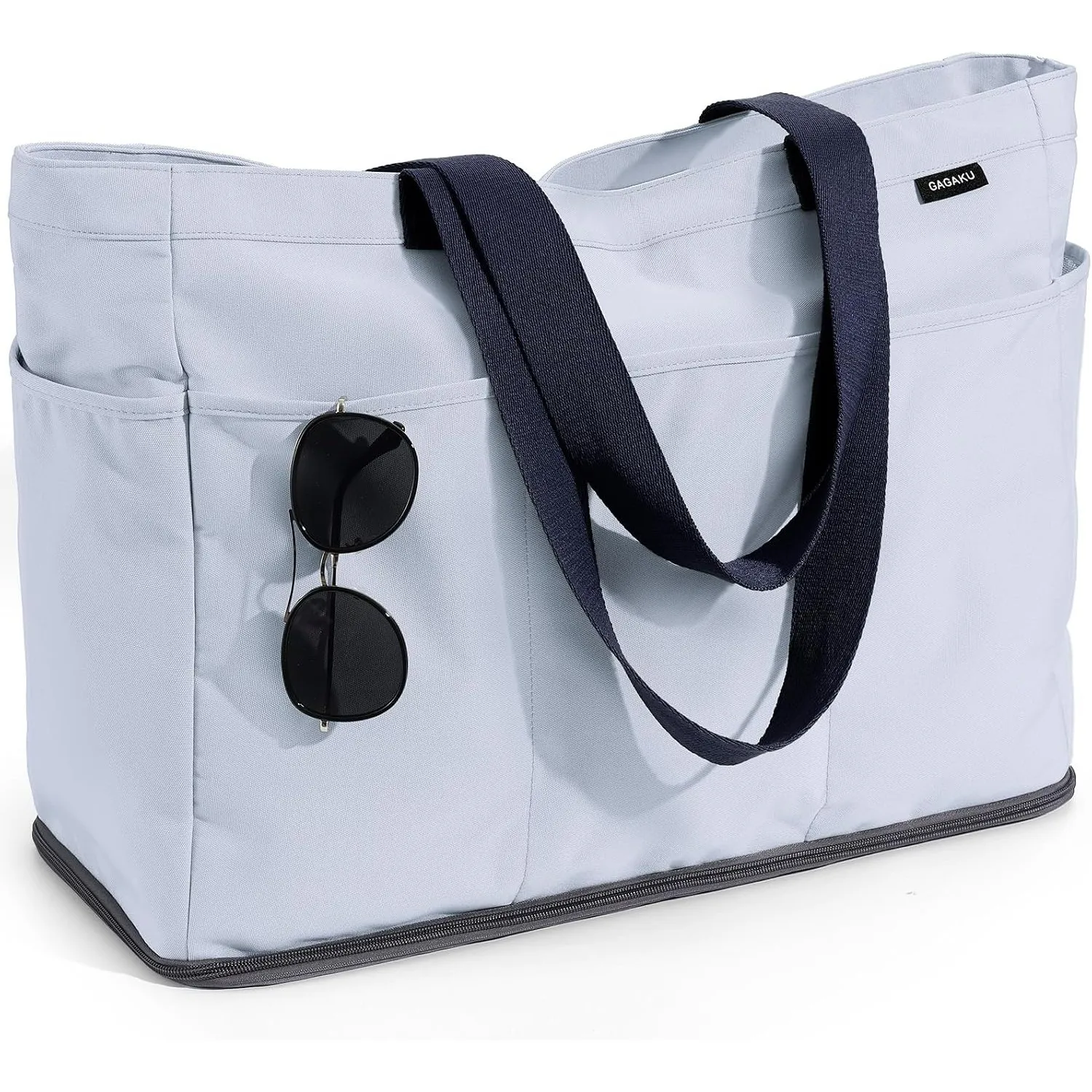 GAGAKU Strandtasche XXL/XL mit Kühlfach, Wasserfest Beach Bag mit Reißverschluss – Faltbar Groß Badetasche für Familie,…