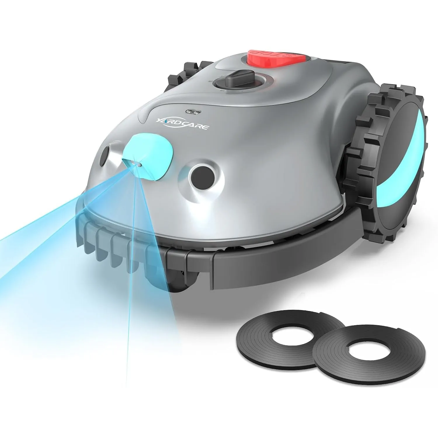 YARDCARE V100 Mähroboter ohne Begrenzungskabel, mit Vision-Navigation, Hindernisvermeidung(150 Arten), 4,0 Ah Akku Rase…