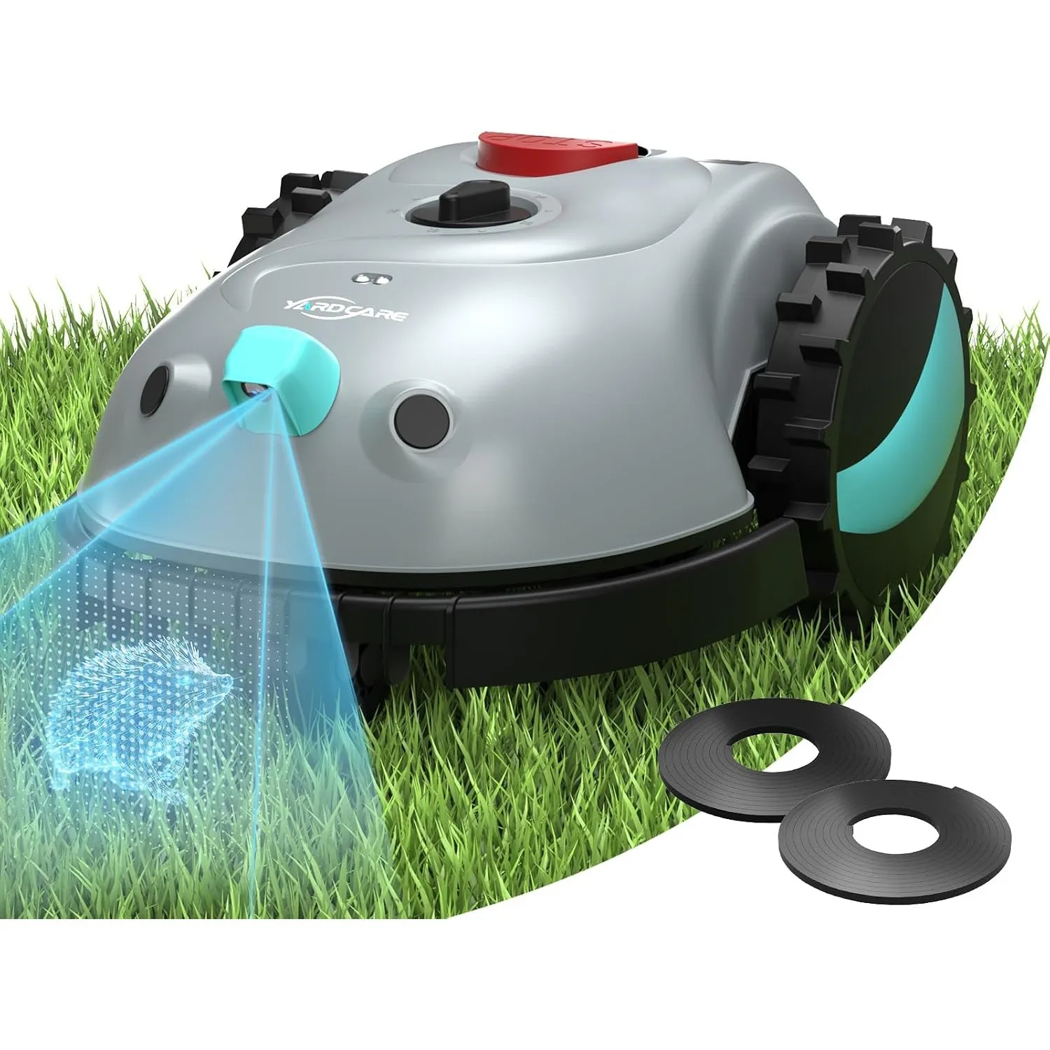YARDCARE V100 Mähroboter ohne Begrenzungskabel, mit Vision Navigation, Spiralschnitt, 150 Hinderniserkennung, Rasenrobo…
