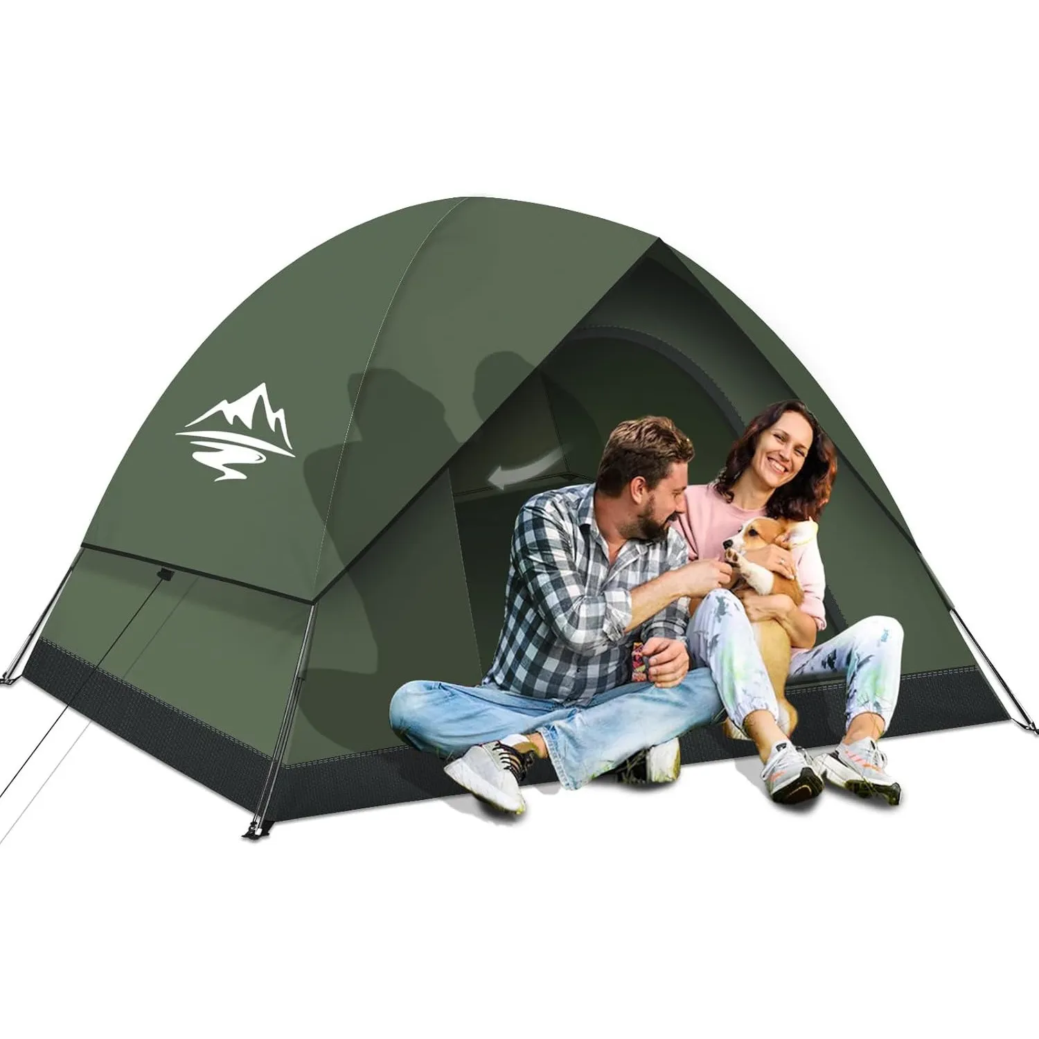 Zelt 2-3 Personen Camping Zelte - Ultraleichte Campingzelt Kuppelzelt Winddicht 3-4 Saison mit Abnehmbarer äußerer Zelt…