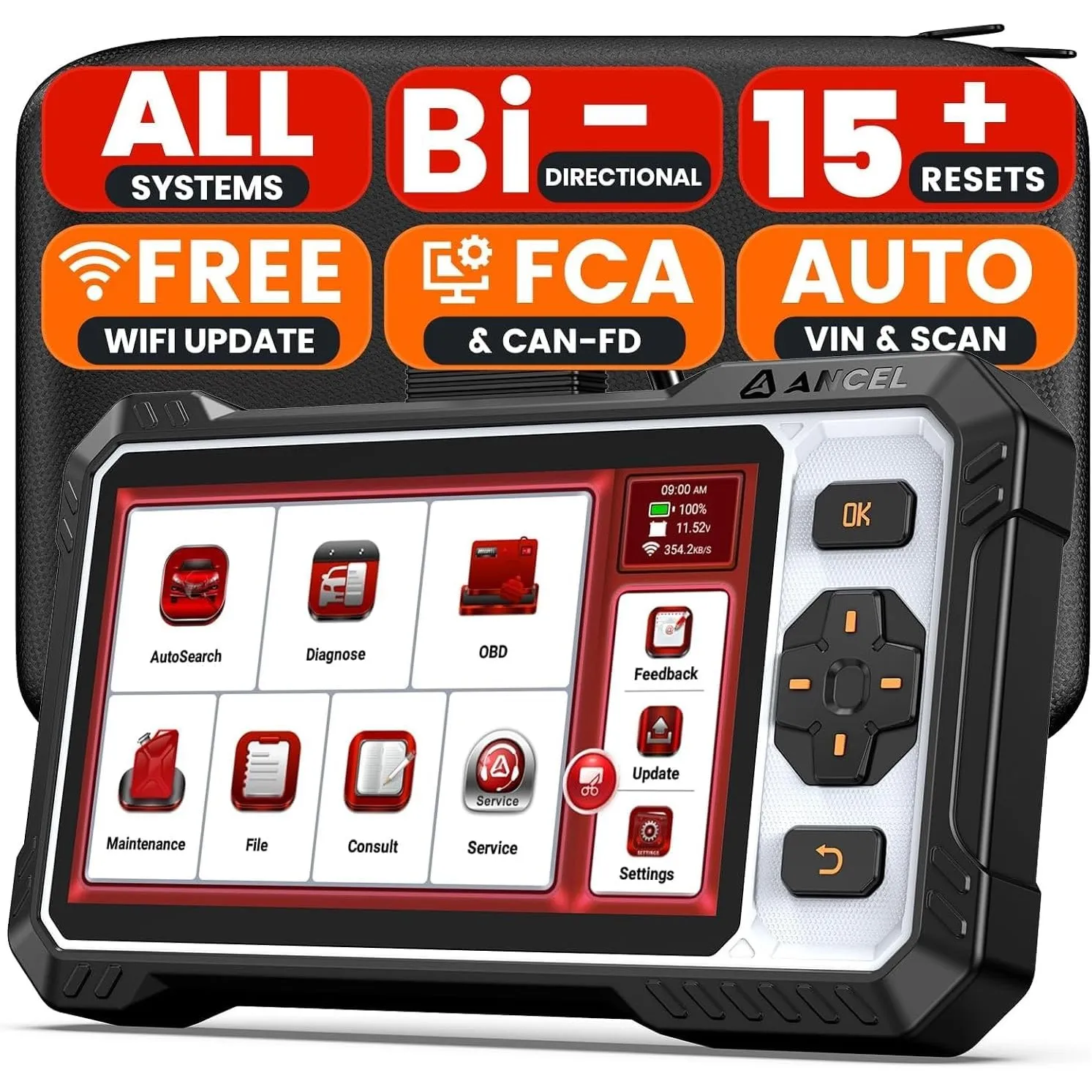 ANCEL FX6100 Bidirektionaler OBD2 Diagnosegerät Alle Systeme Auto Deutsch
