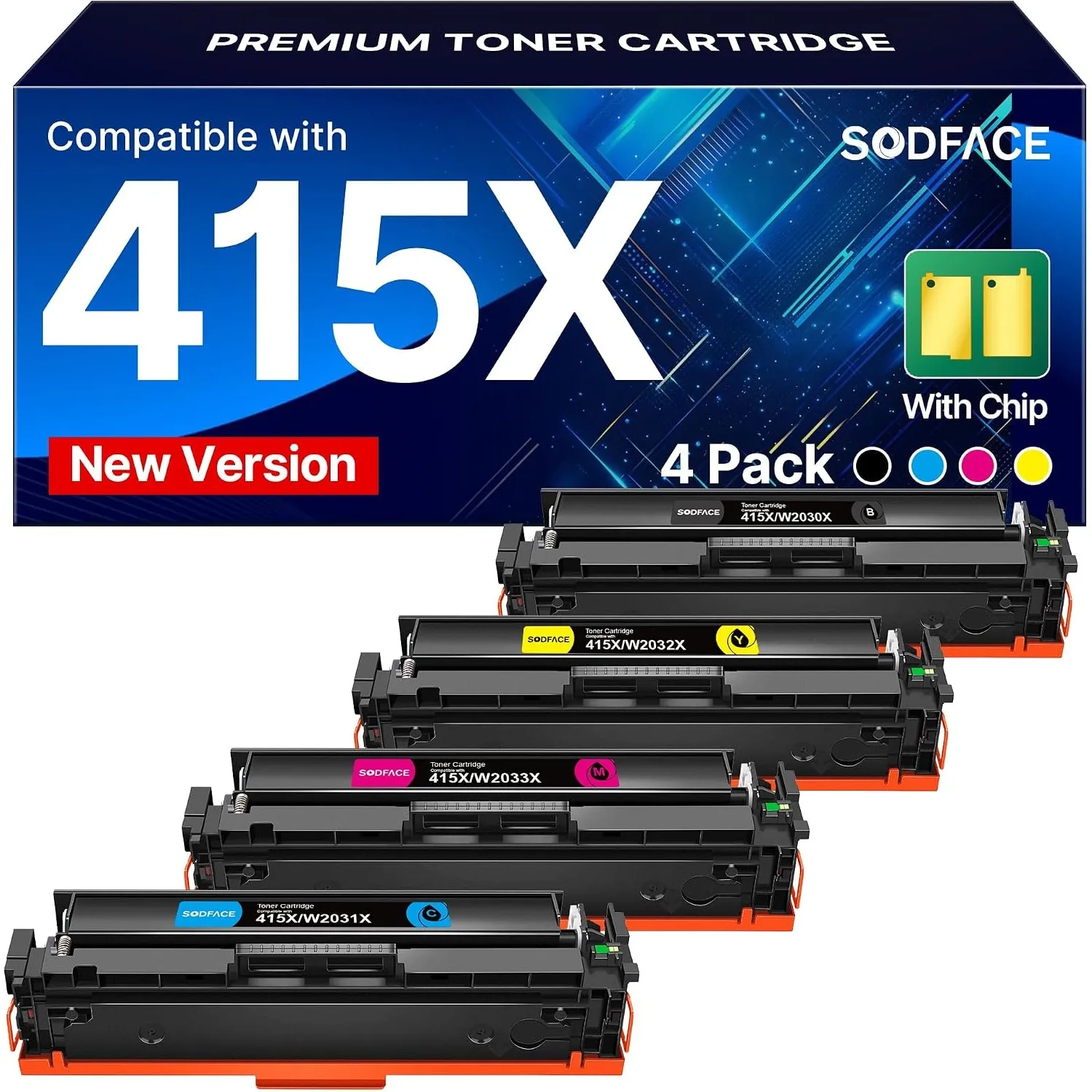 415X M479dw M479fnw Toner Mit Chip Kompatibel für HP 415X 415A MFP m479dw