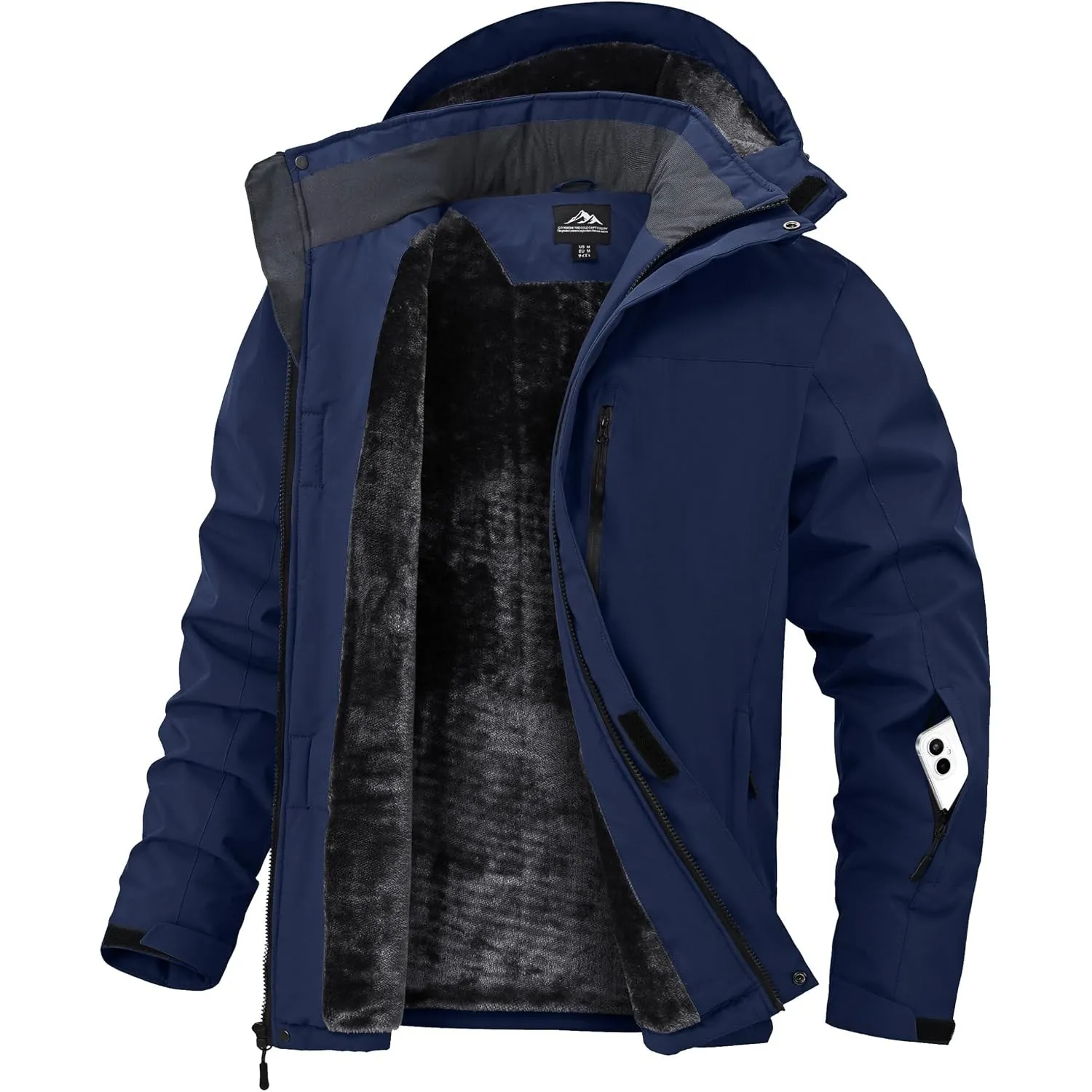 Zoofly Winterjacke für Herren Skijacke Warm Wasserdicht Outdoor jacken Männer Winddicht Snowboardjacke mit Abnehmbarer …