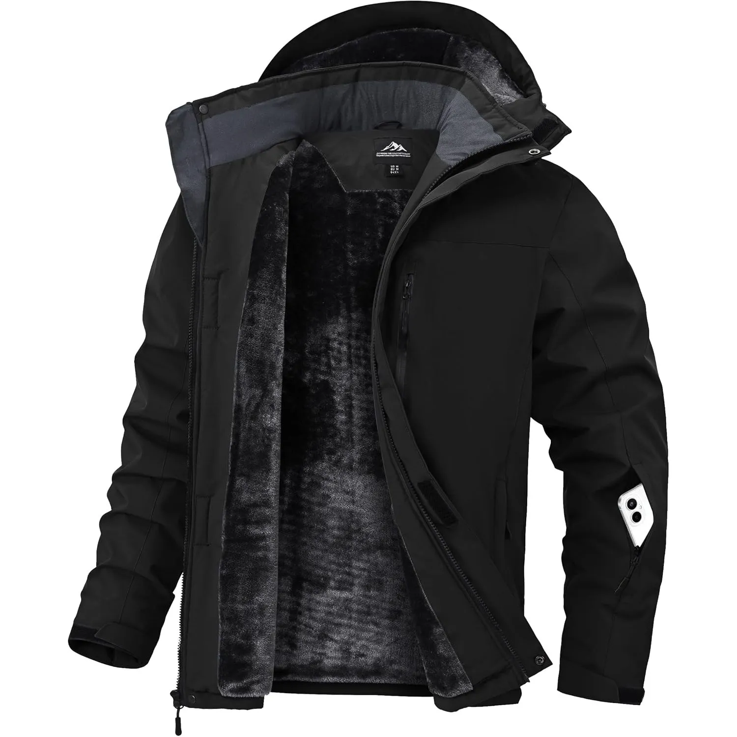 Zoofly Winterjacke für Herren Skijacke Warm Wasserdicht Outdoor jacken Männer Winddicht Snowboardjacke mit Abnehmbarer …