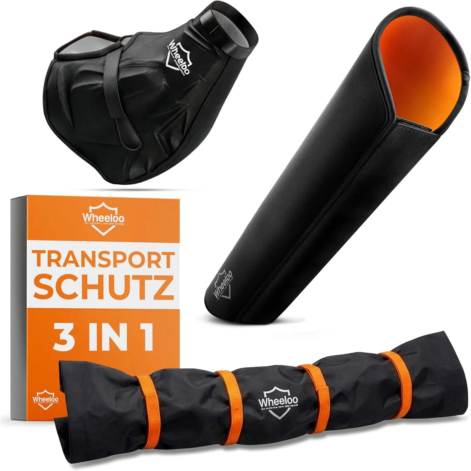 E-Bike Transportschutz Set 3-teilig für Motor, Akku und Lenker I wasserabweisende Schutzhüllen für Fahrradträger I E Bi…