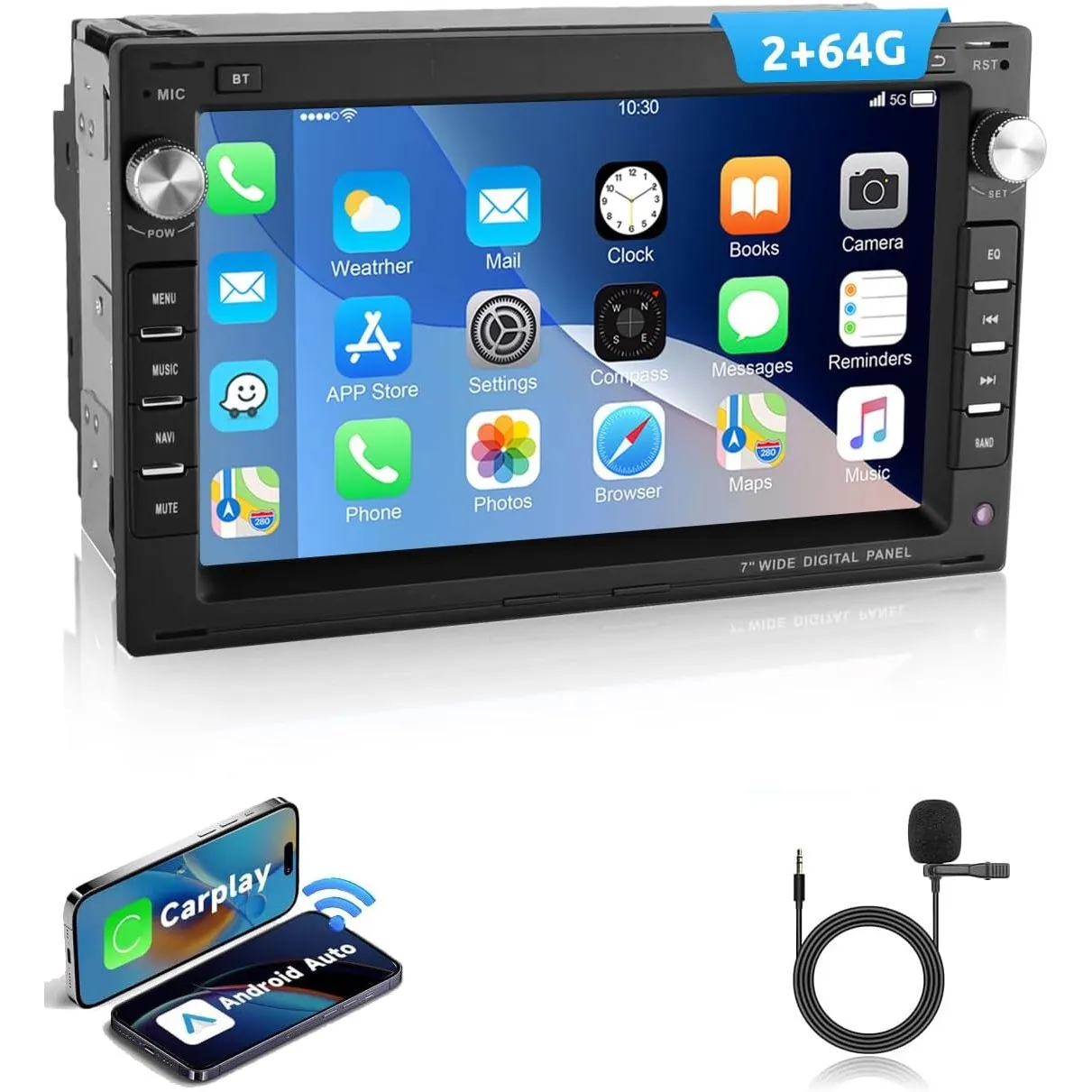 ESSGOO Android 15 2+64G Autoradio Drahtloses Carplay Android Auto Für VW