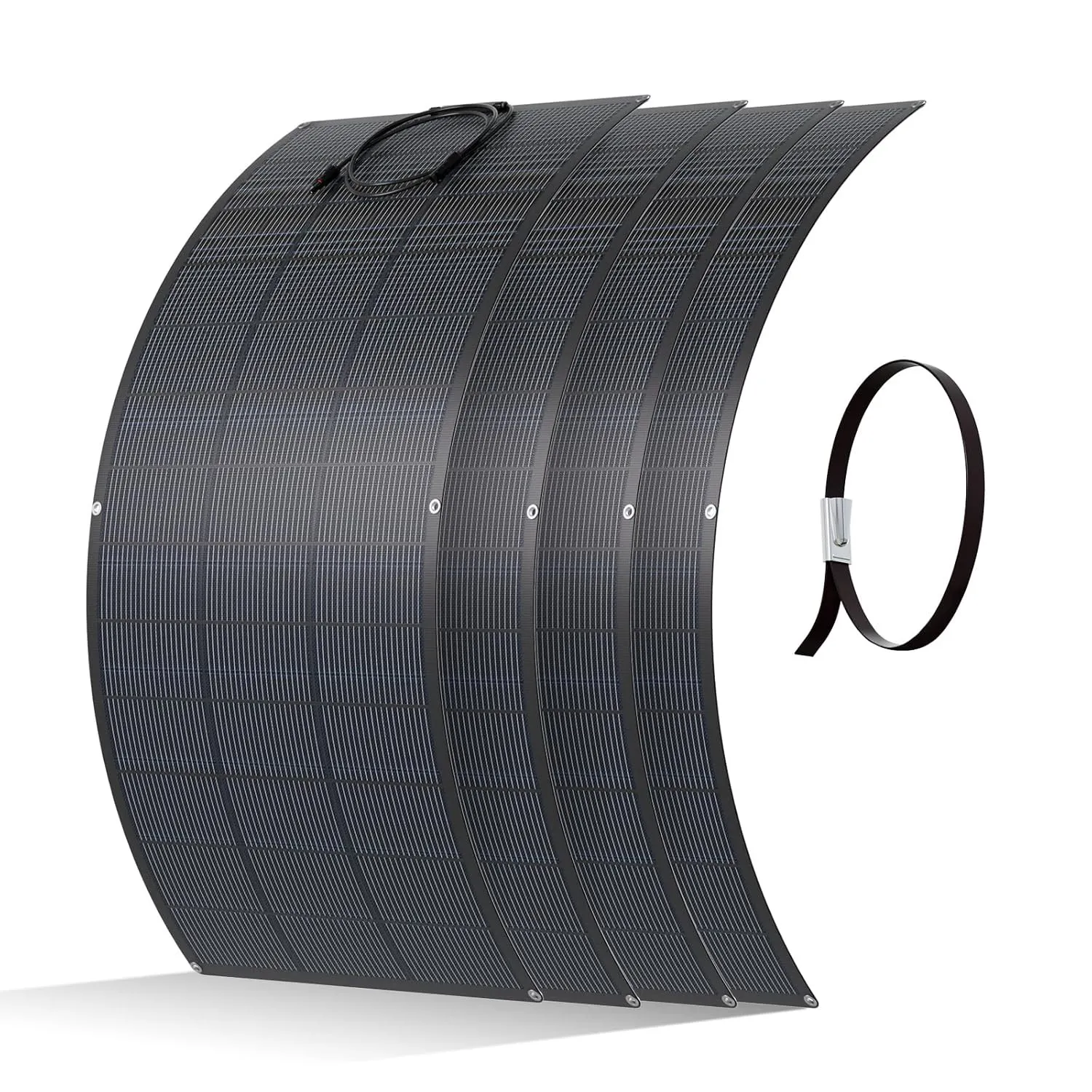 ECO-WORTHY 4×Solarpanel Flexibel 200W,25% hohe Umwandlung