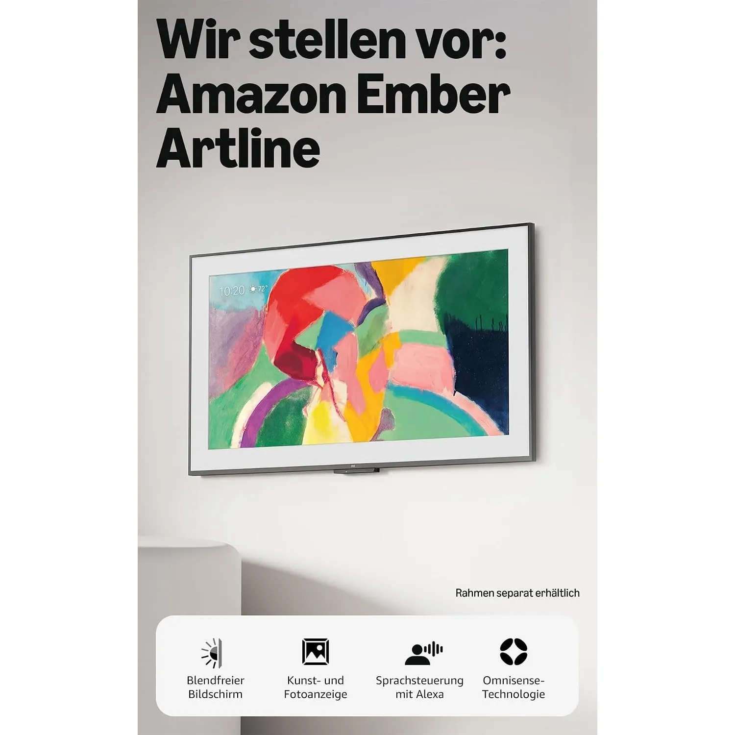 Amazon Ember Artline 55 Zoll mit Fire TV (neueste Generation), 4K Ultra HD QLED Smart TV und Kunstgalerie, individuelle…