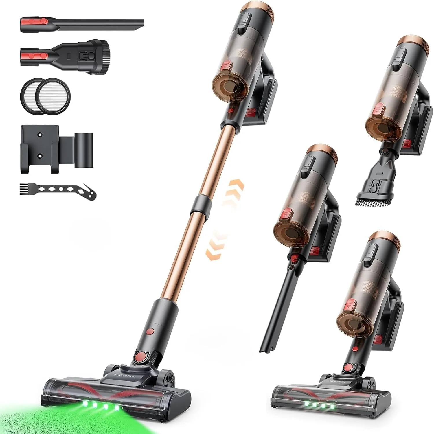 Proscenic P11 Ultra+ Akku Staubsauger Kabellos,50Kpa 50Min 500W Leichter Akkustaubsauger Kabellos mit Selbststehend,Tou…